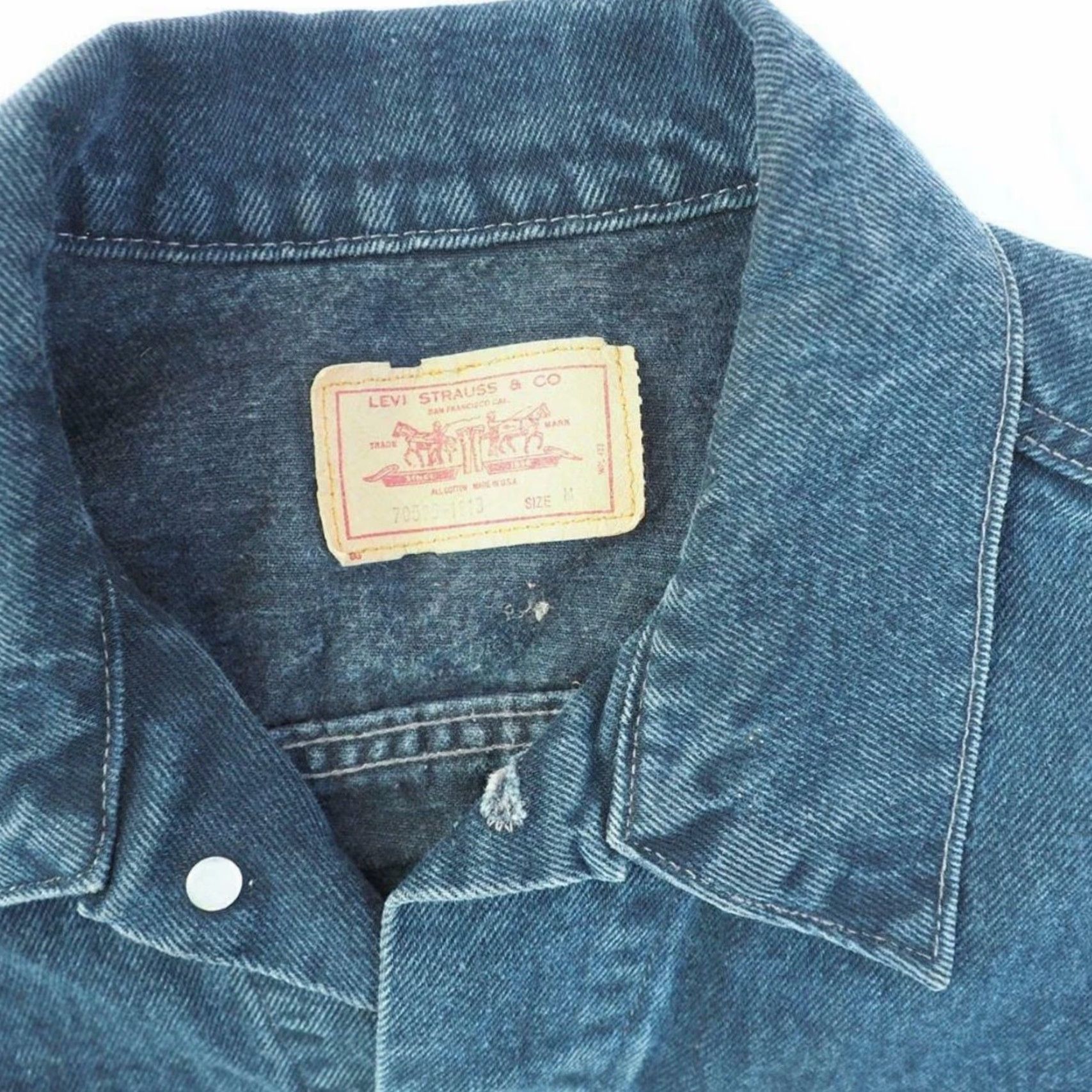 Levi's VINTAGE Levis Denim Trucker Jacket Sunshine Print The Sun Size M Jacket Womens Blue Denim Trucker Jacket Sunshine Print The Sun Size M Size M / US 6-8 / IT 42-44 - 5 Thumbnail