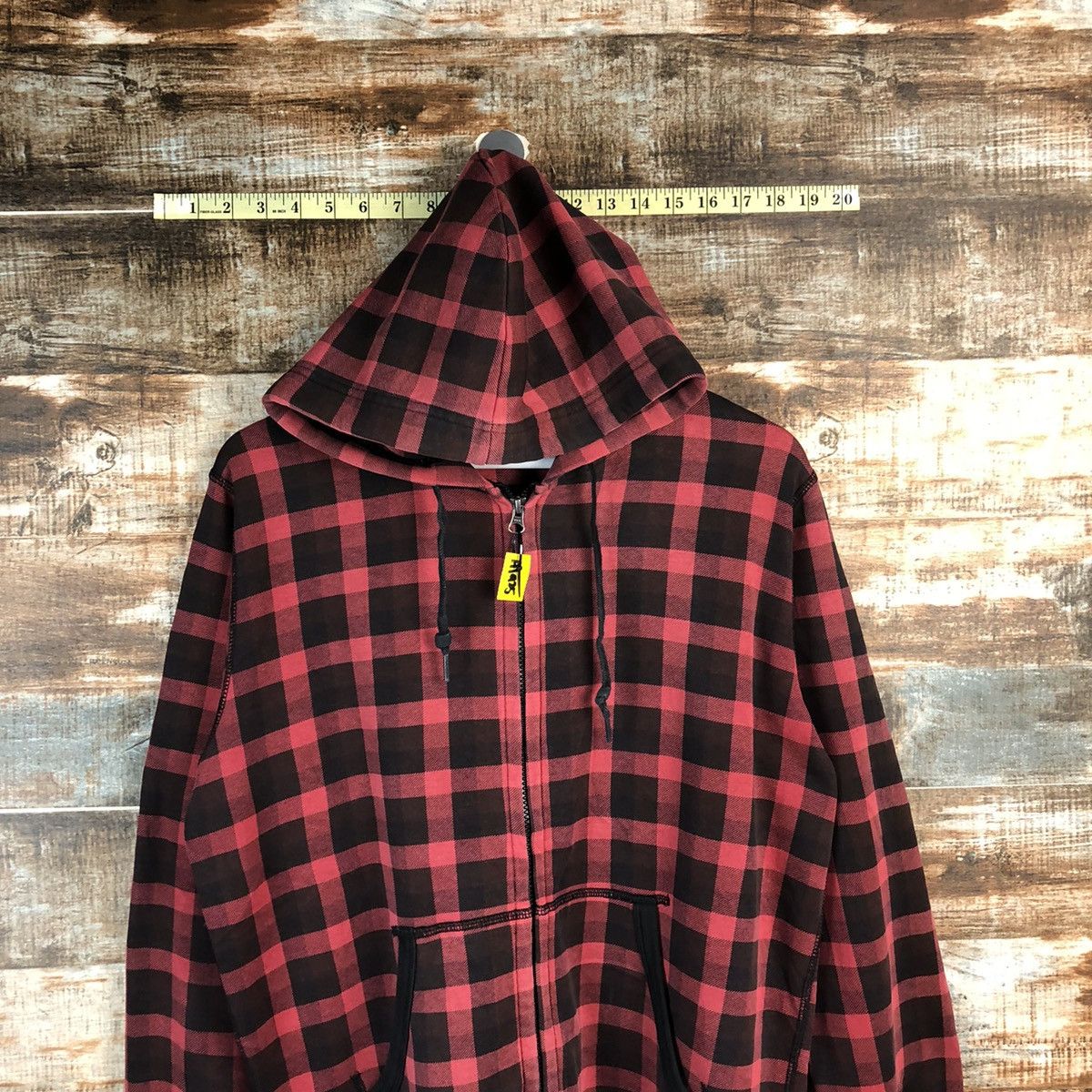 Uniqlo Uniqlo Checkred Red Hoodie #A1925 Size US M / EU 48-50 / 2 - 2 Thumbnail