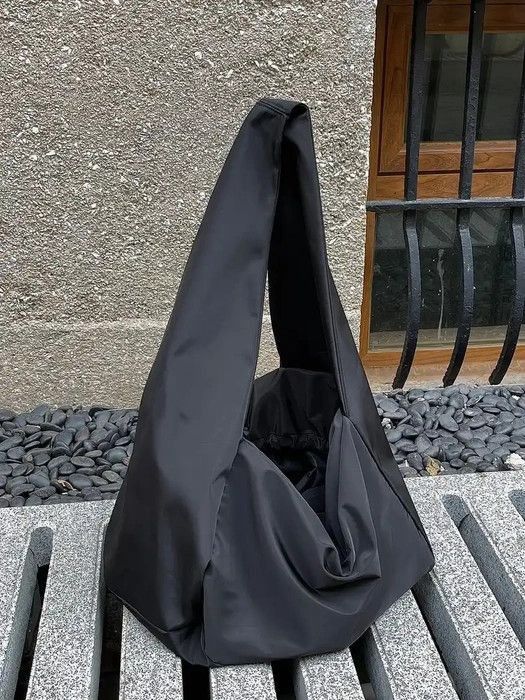 image of Vintage Oversized Crossbody Messenger Sling Bag in Black, Men's