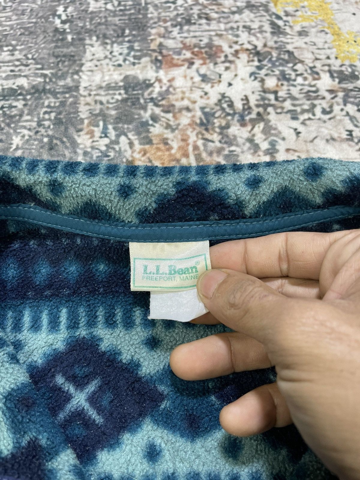 L.L. Bean Vtg LL Bean Aztec Tribe Fleece Snap Up Pullover Jumper Size US S / EU 44-46 / 1 - 12 Thumbnail