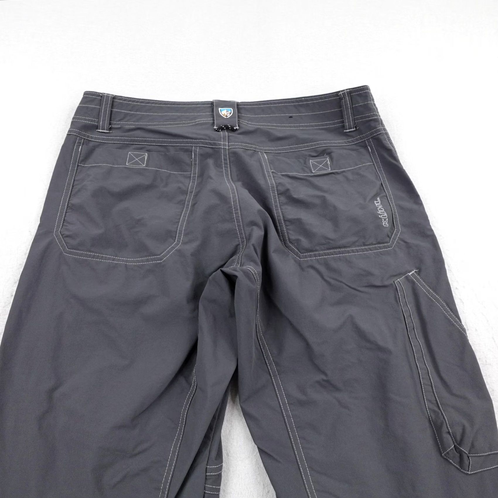 Vintage Kuhl Pants Mens Gray Cargo Loose Fit 34x32 Hiking Trail Outdoor Flex Size US 34 / EU 50 - 5 Thumbnail