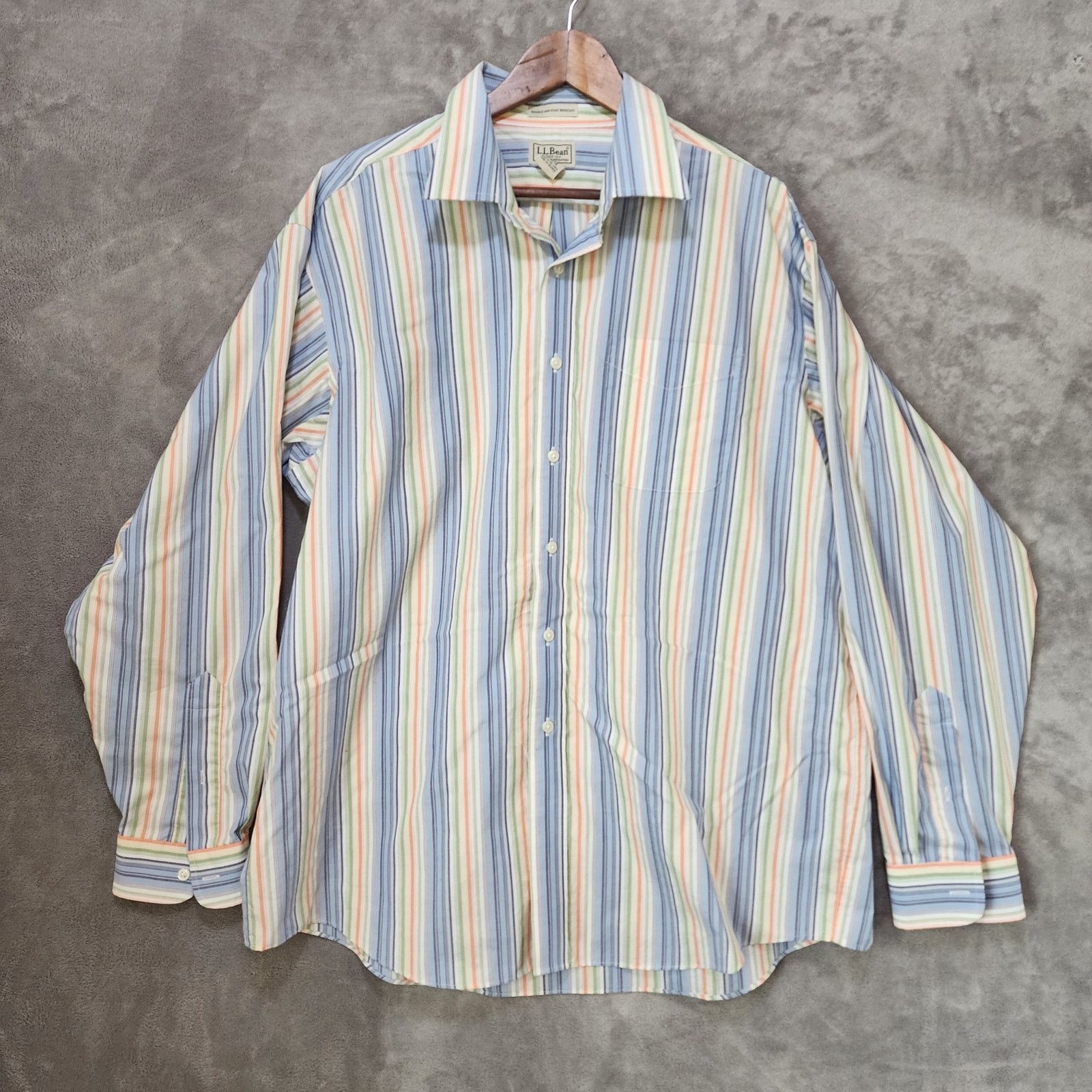 L.L. Bean LL Bean Men's XL Regular Multicolor Striped Button-Up Shirt Size US XL / EU 56 / 4 - 2 Thumbnail
