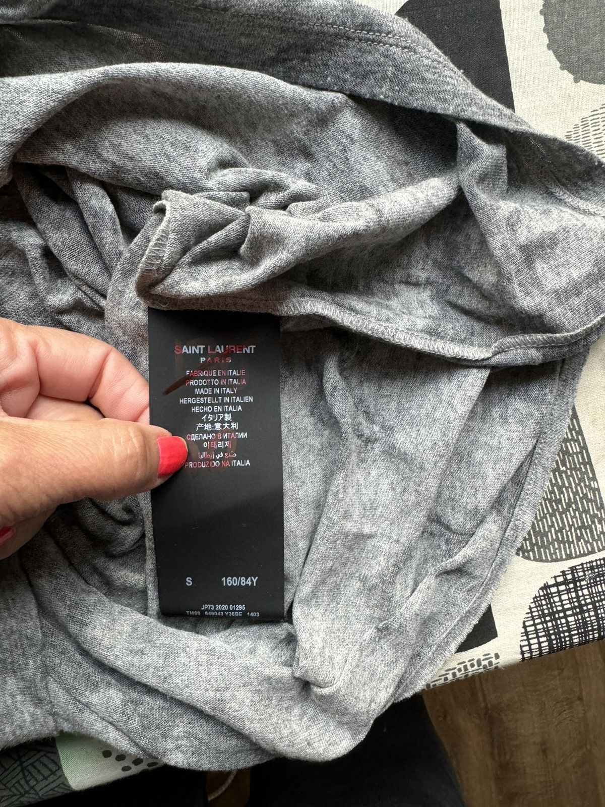 New Saint Laurent Devore t-shirt, logo, size S int