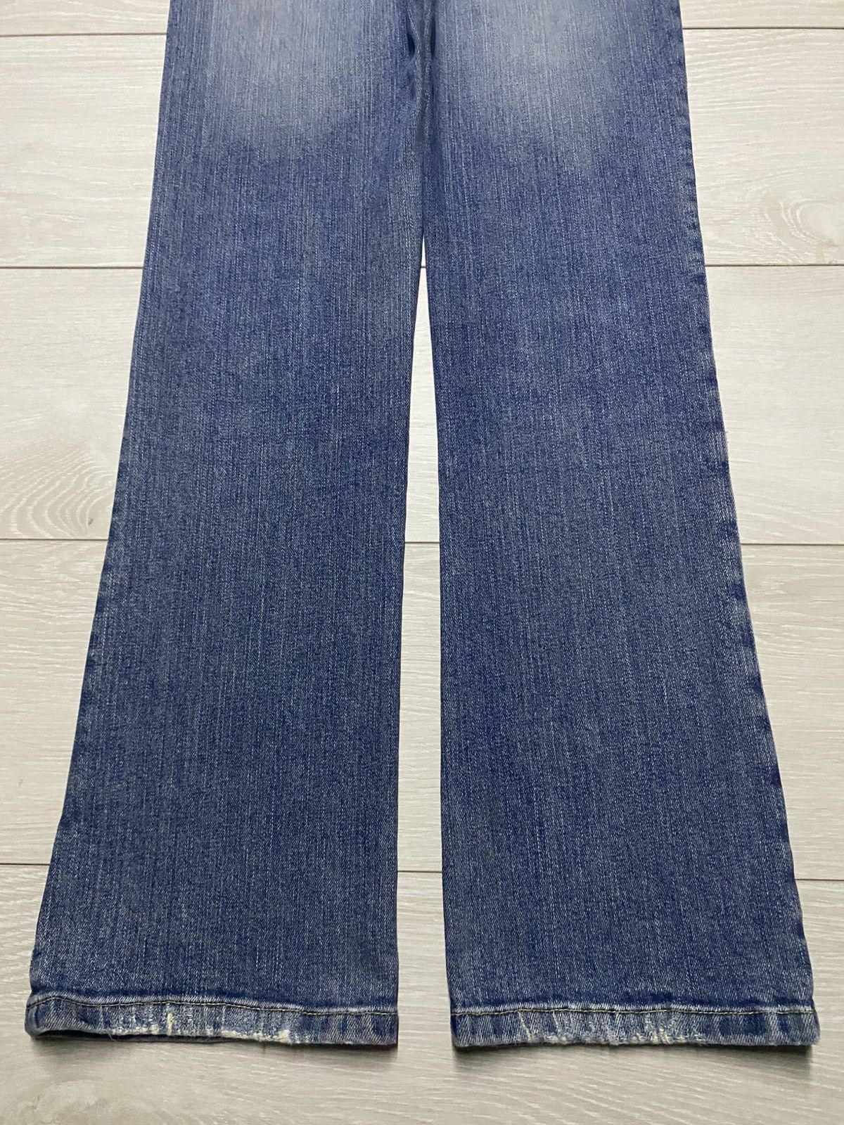 Melrose Japanese Brand Melrose Faded Wash Distressed Flare Jeans Size US 29 - 6 Thumbnail