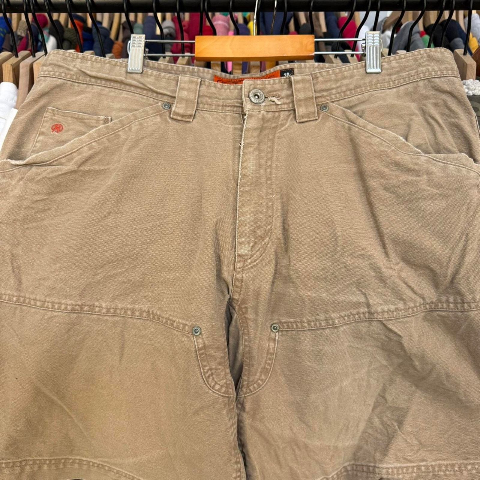 Other Jesse James Double Knee Workwear Shorts In Tan Size US 38 / EU 54 - 4 Thumbnail