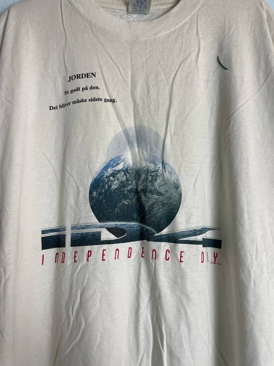 Vintage VTG Independence Day 1996 Mens XL T Shirt Black Short Sleeve Size US XL / EU 56 / 4 - 2 Thumbnail