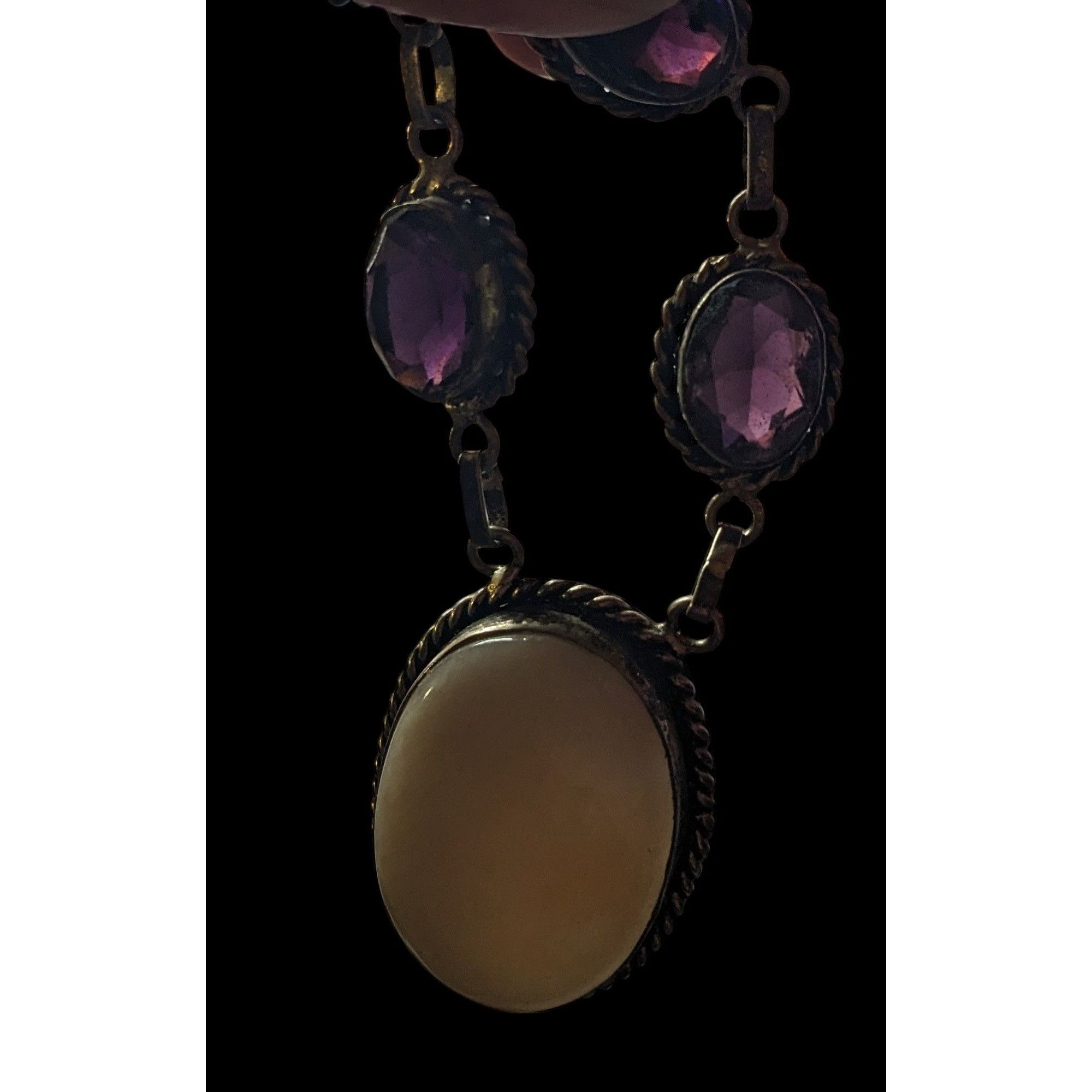Other Vintage Sterling Silver Multi Gemstone Romantic Necklace Size ONE SIZE - 7 Thumbnail