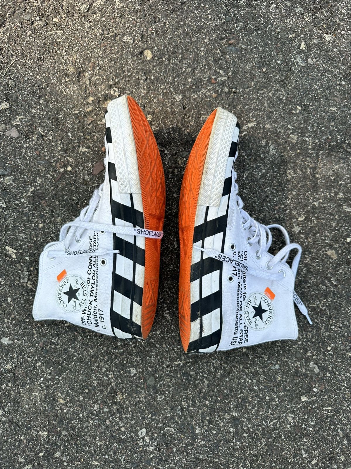 Converse × Off-White Off-White X Converse White and Black Striped - Virgil Abloh Size US 9 / EU 42 - 3 Thumbnail