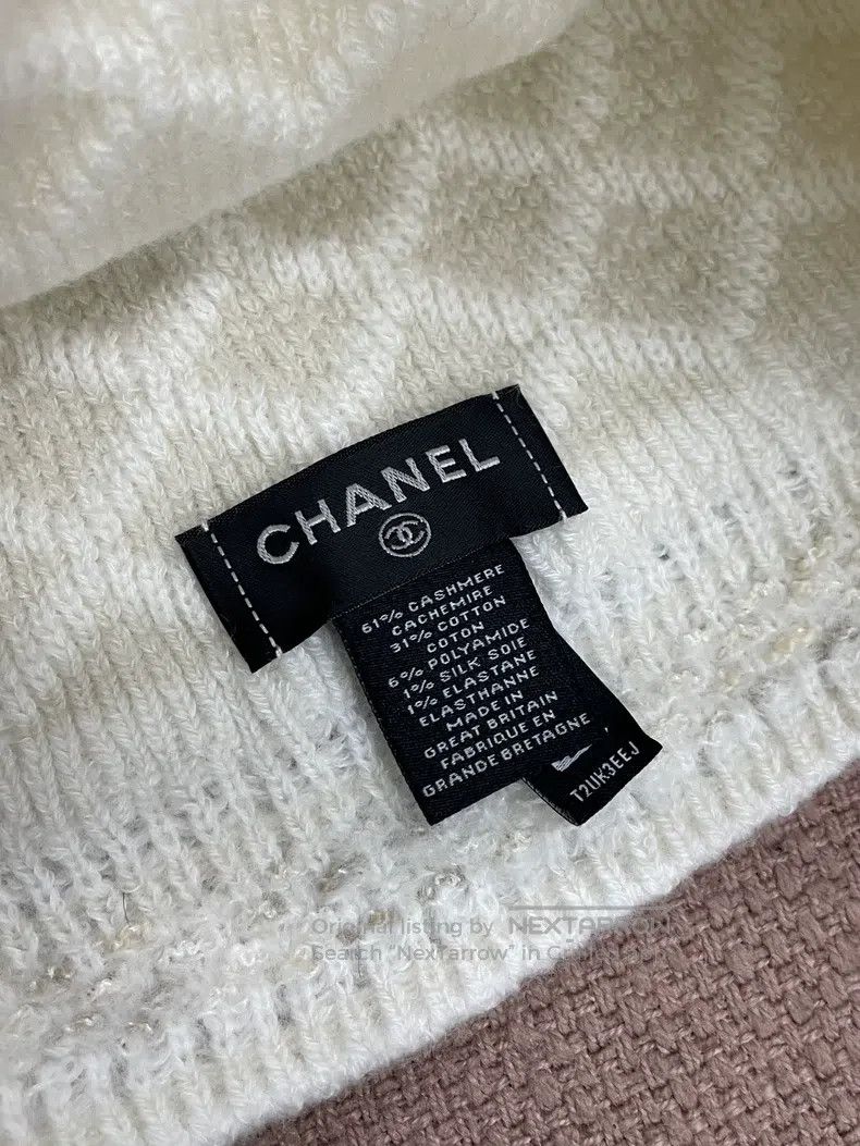 Chanel Chanel 26C white cashmere knitted cold hat Size ONE SIZE - 5 Thumbnail
