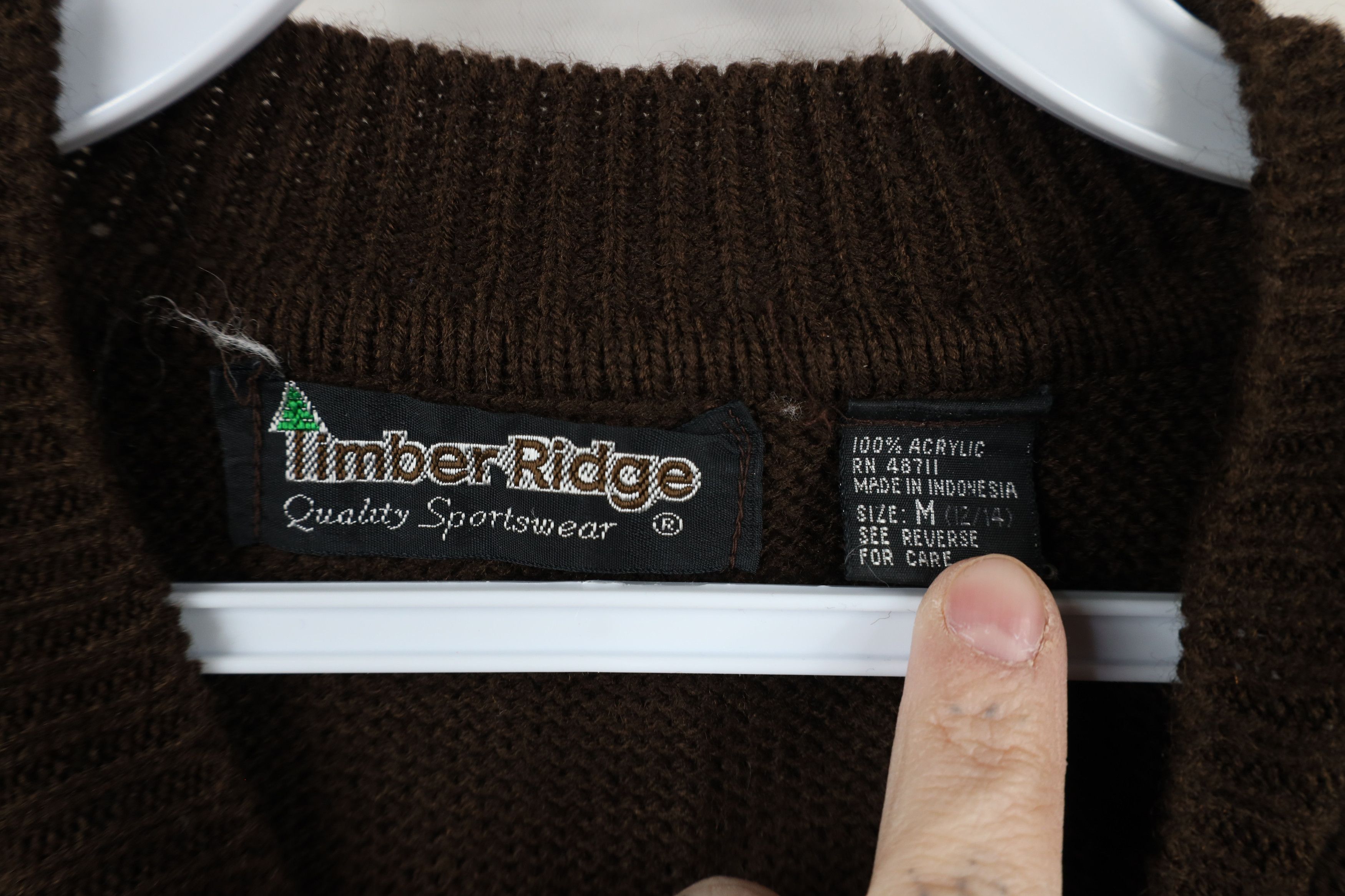 Vintage Vintage 70s Streetwear Blank Thin Knit Sweater Brown Size US M / EU 48-50 / 2 - 6 Thumbnail
