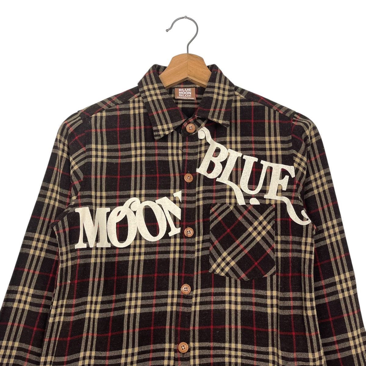 Japanese Brand Vintage Y2K Blue Moon Blue Check Button Shirts Jacket Size US M / EU 48-50 / 2 - 2 Thumbnail