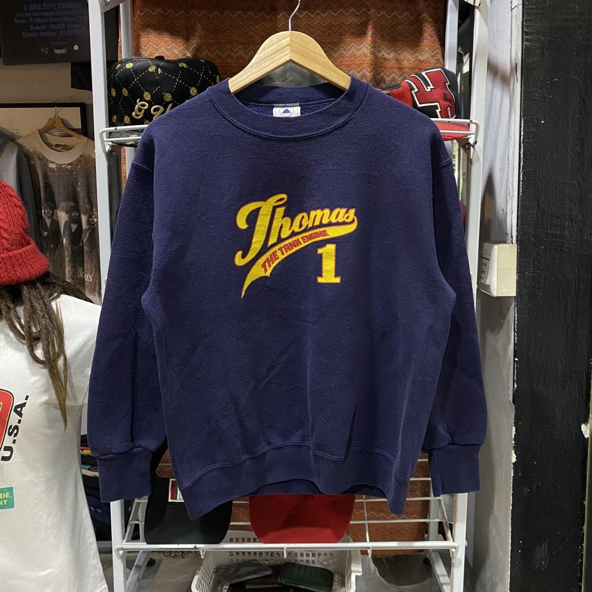 Rap Tees VINTAGE 1999 Thomas the tank engine Sweatshirt Size US M / EU 48-50 / 2 - 2 Thumbnail