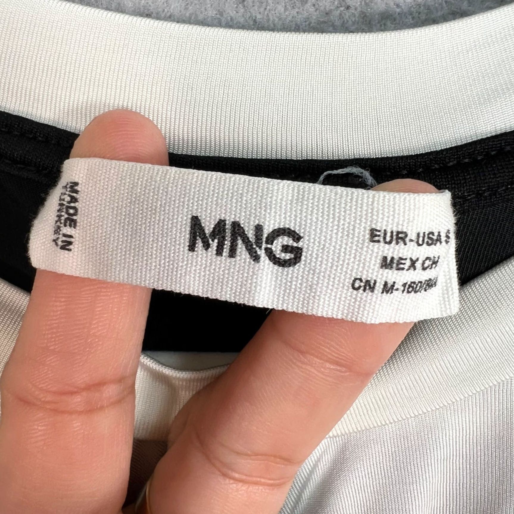 Mango Mango Blouse Shirt Womens Small Black Long Sleeve Knit Viscose Elastane Polyester Regular Crew Neck Casual Spring Summer Women Size S / US 4 / IT 40 - 3 Thumbnail