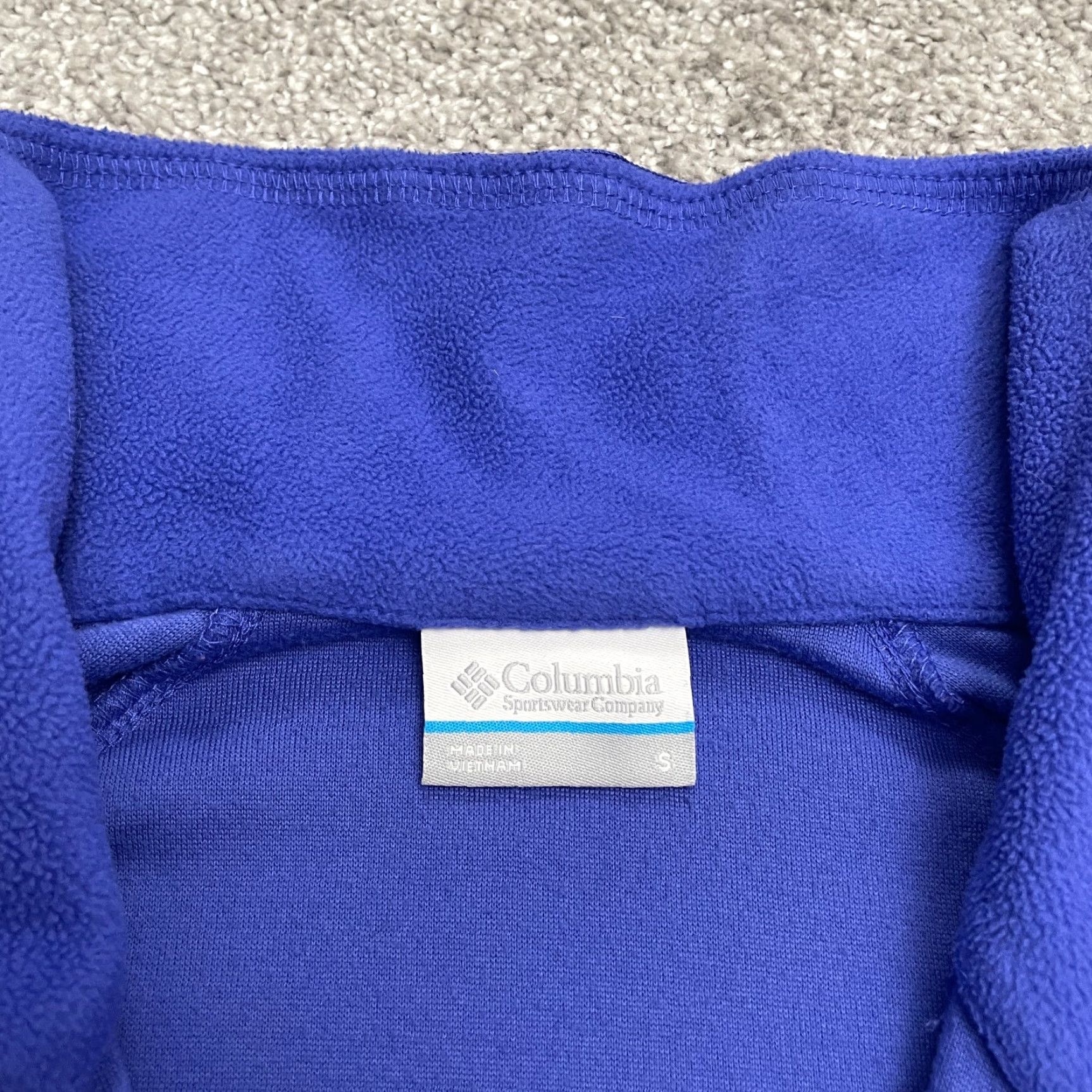 Vintage Columbia Jacket Womens Small Blue 1/4 Zip Fleece Lightweight Outdoor Mid-Length Regular Fit Size S / US 4 / IT 40 - 5 Thumbnail