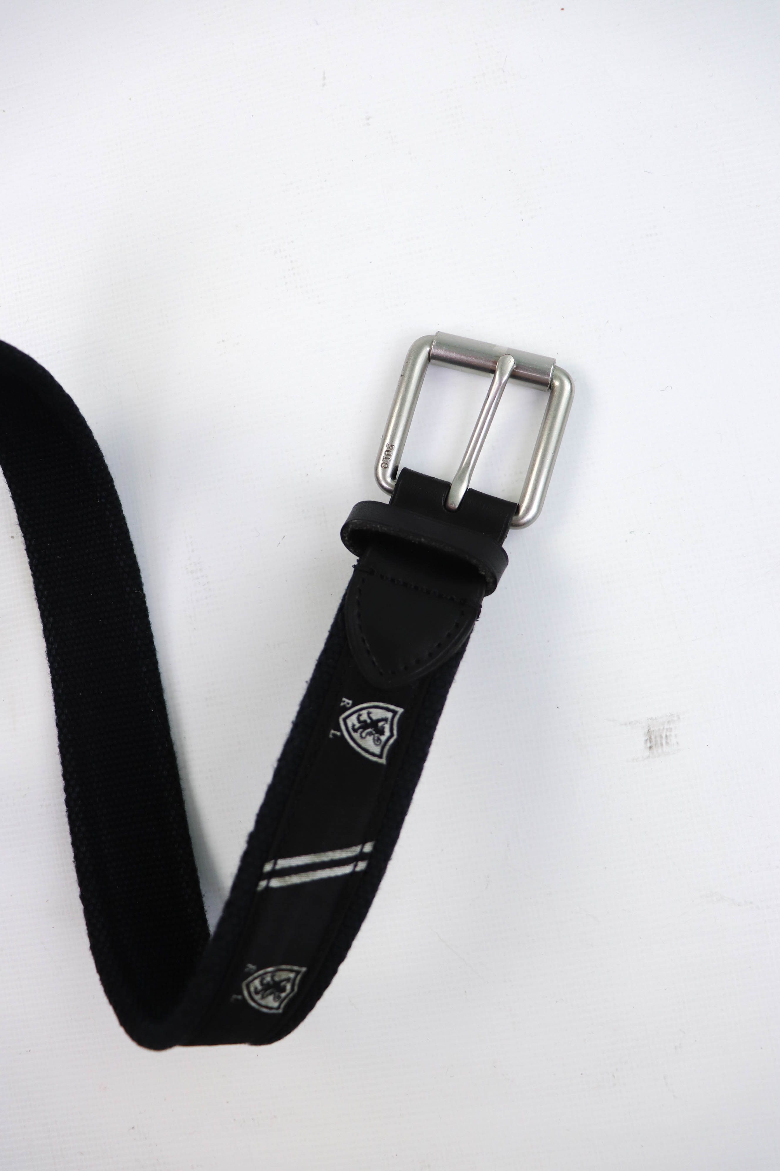 Polo Ralph Lauren POLO Ralph Lauren Women's Black Canvas/Leather Belt Size ONE SIZE - 9 Thumbnail