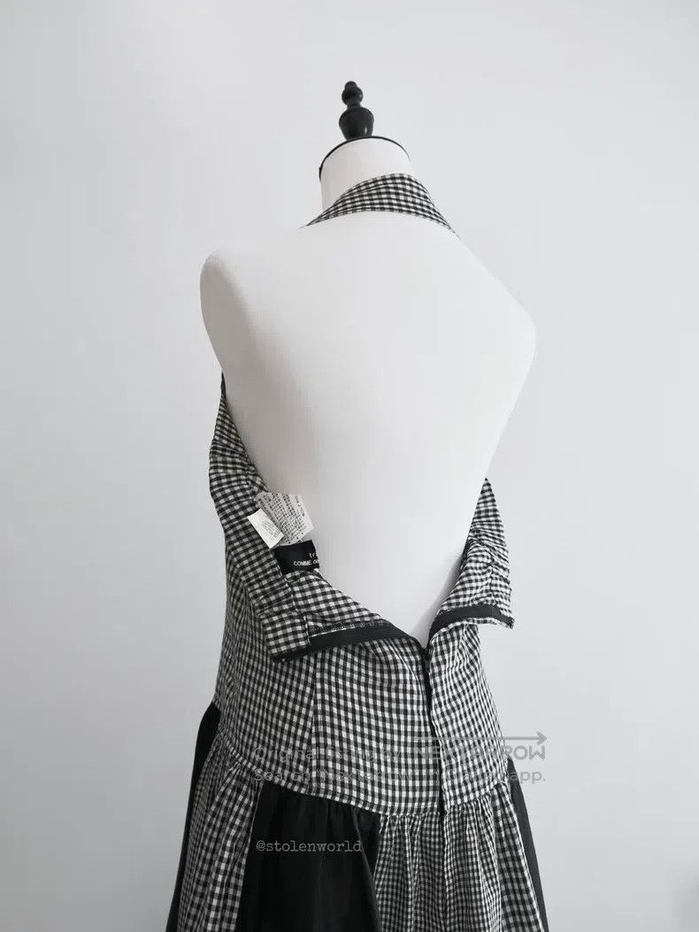 Comme des Garcons Comme des Garcons Black and White Plaid Bareback Dress Size M / US 6-8 / IT 42-44 - 7 Thumbnail