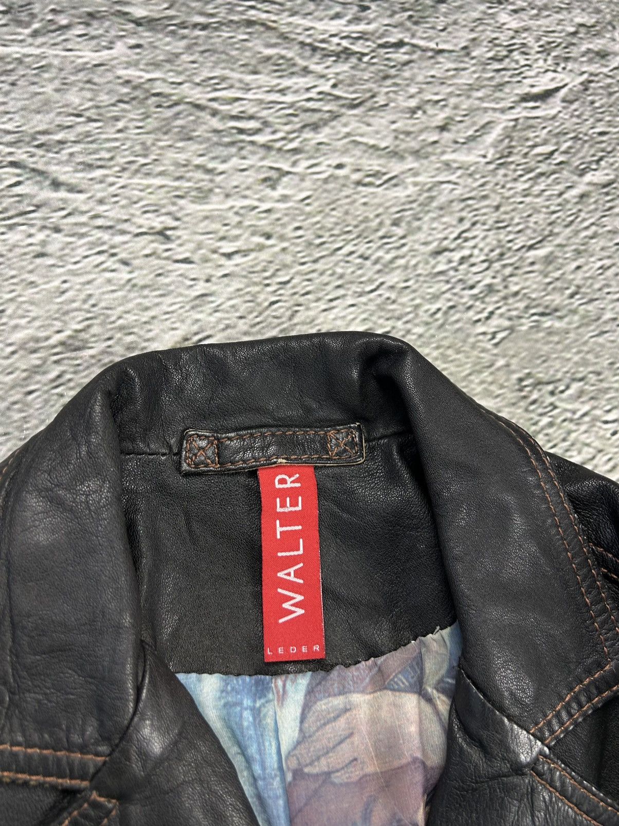 Designer × Vintage Vintage Leather Jacket Avant Garde Walter Leder Y2K Size S / US 4 / IT 40 - 10 Thumbnail
