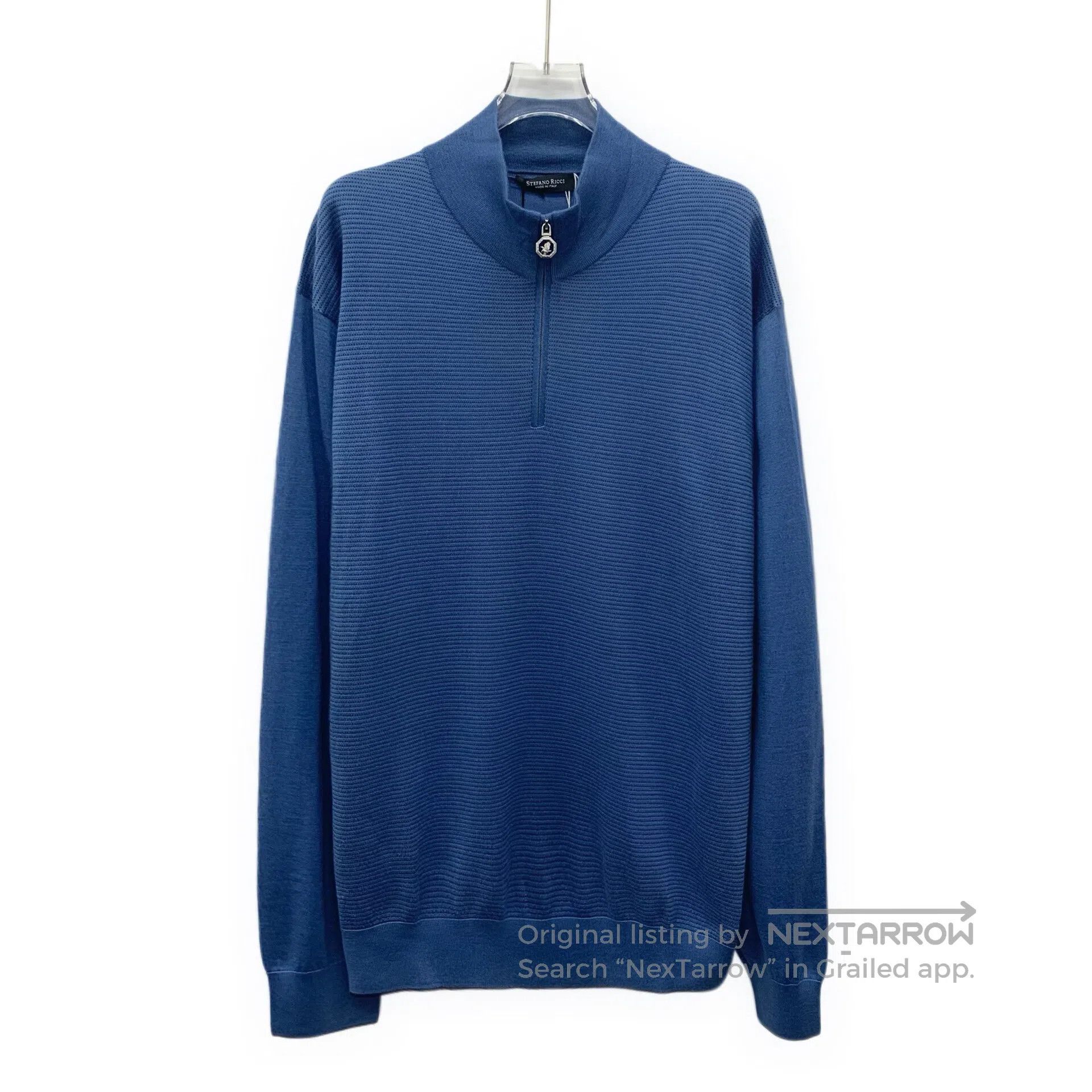Stefano Ricci Stefano Ricci Dark blue logo steel label cashmere half-zip Size US XXL / EU 58 / 5 - 1 Thumbnail
