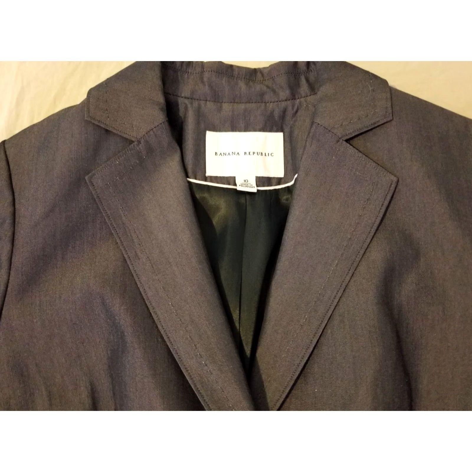 Banana Republic VINTAGE? No — (Note: Original is not vintage) Banana Republic Wool Blazer Shirt? Size L / US 10 / IT 46 - 2 Thumbnail