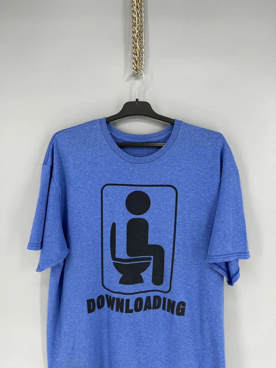 Vintage Vintage Y2K ADULT "DOWNLOADING" Art tee Streetwear Tee Size US XL / EU 56 / 4 - 6 Thumbnail