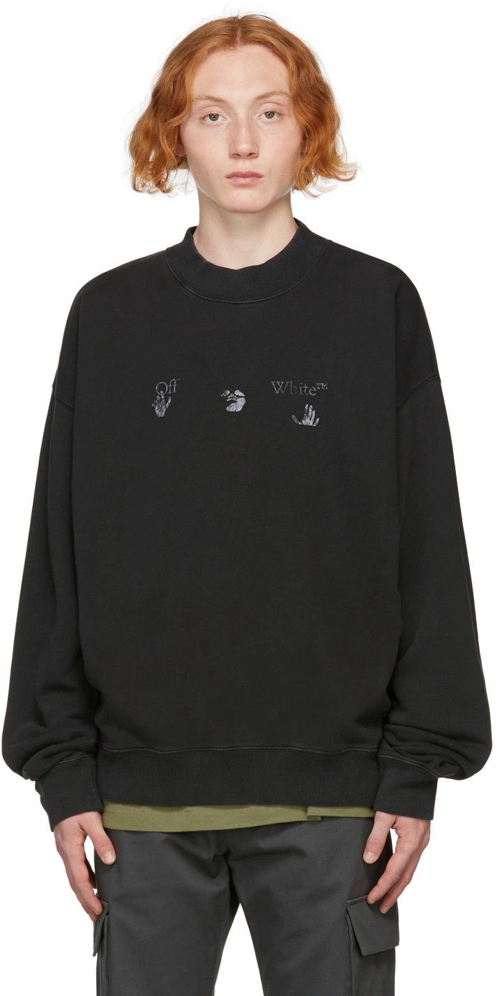 Off-White Vintage Black Big Logo Oversized Skate Sweatshirt Size XS / US 0-2 / IT 36-38 - 2 Thumbnail