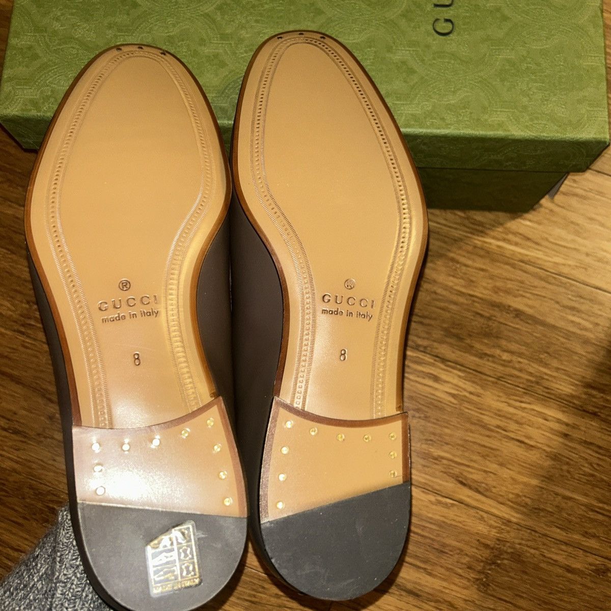 Gucci Gucci Horsebit Logo Loafer Leather Upper and Sole Moccasin Size US 8 / EU 41 - 9 Thumbnail
