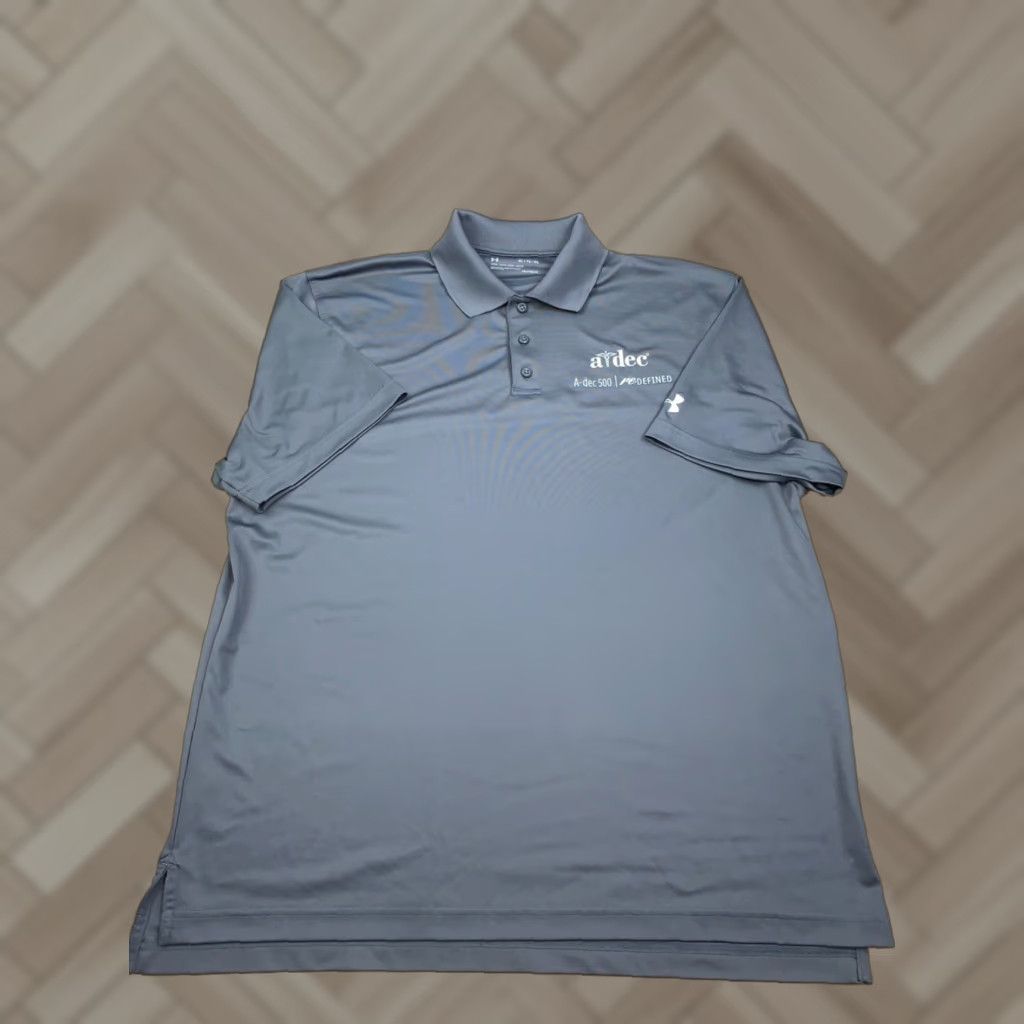 Under Armour Under Armour HeatGear Polo Shirt XL Gray Performance Stretch Men Short Sleeve Polo Size US XL / EU 56 / 4 - 1 Thumbnail