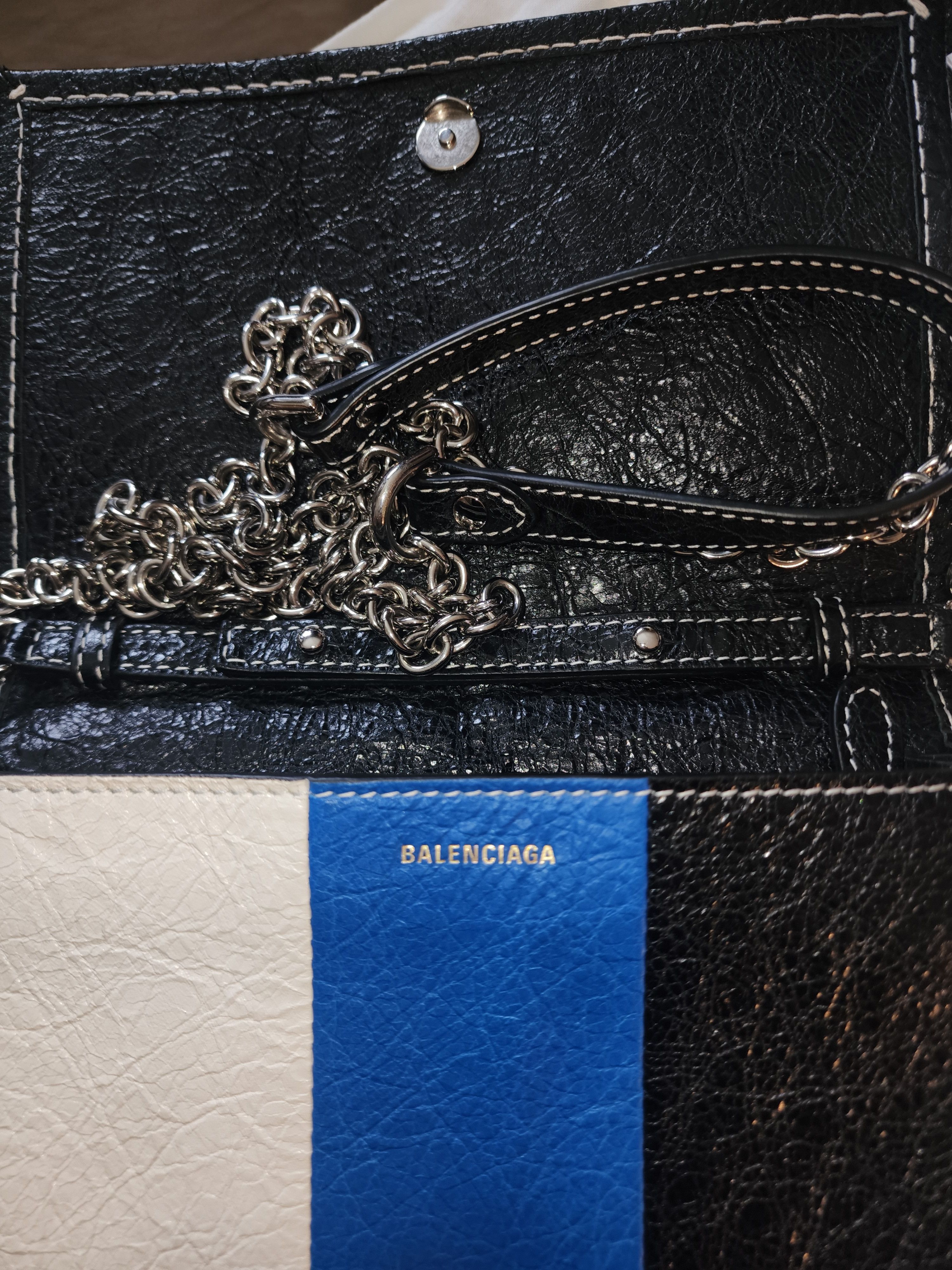 Balenciaga Balenciaga Lambskin Bazar Crossbody Stripe Wallet on Chain Size ONE SIZE - 9 Thumbnail