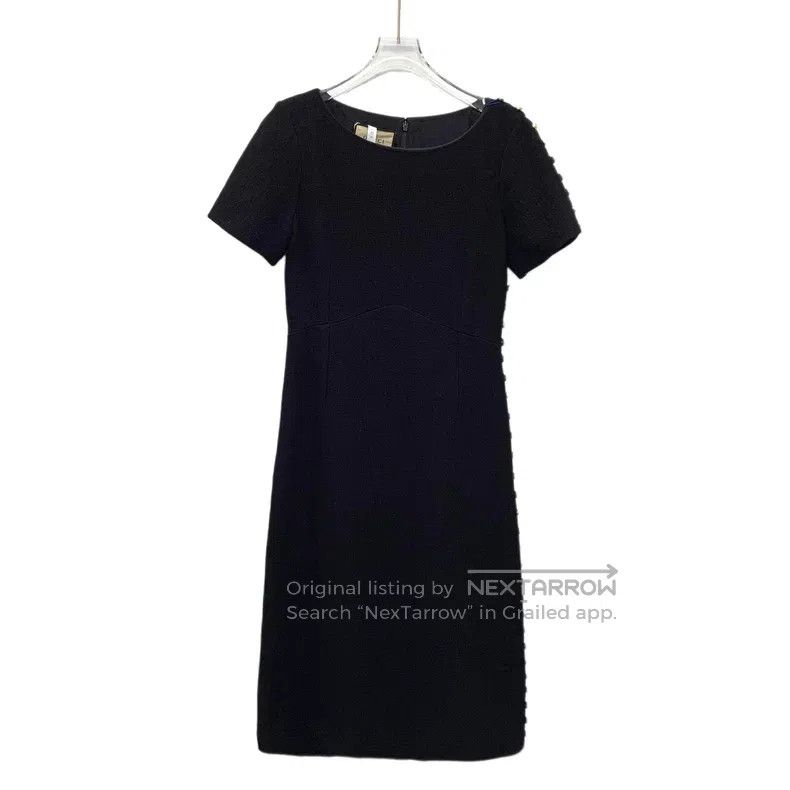 Gucci Gucci Black side button decoration wool round neck short-s Size M / US 6-8 / IT 42-44 - 1 Thumbnail