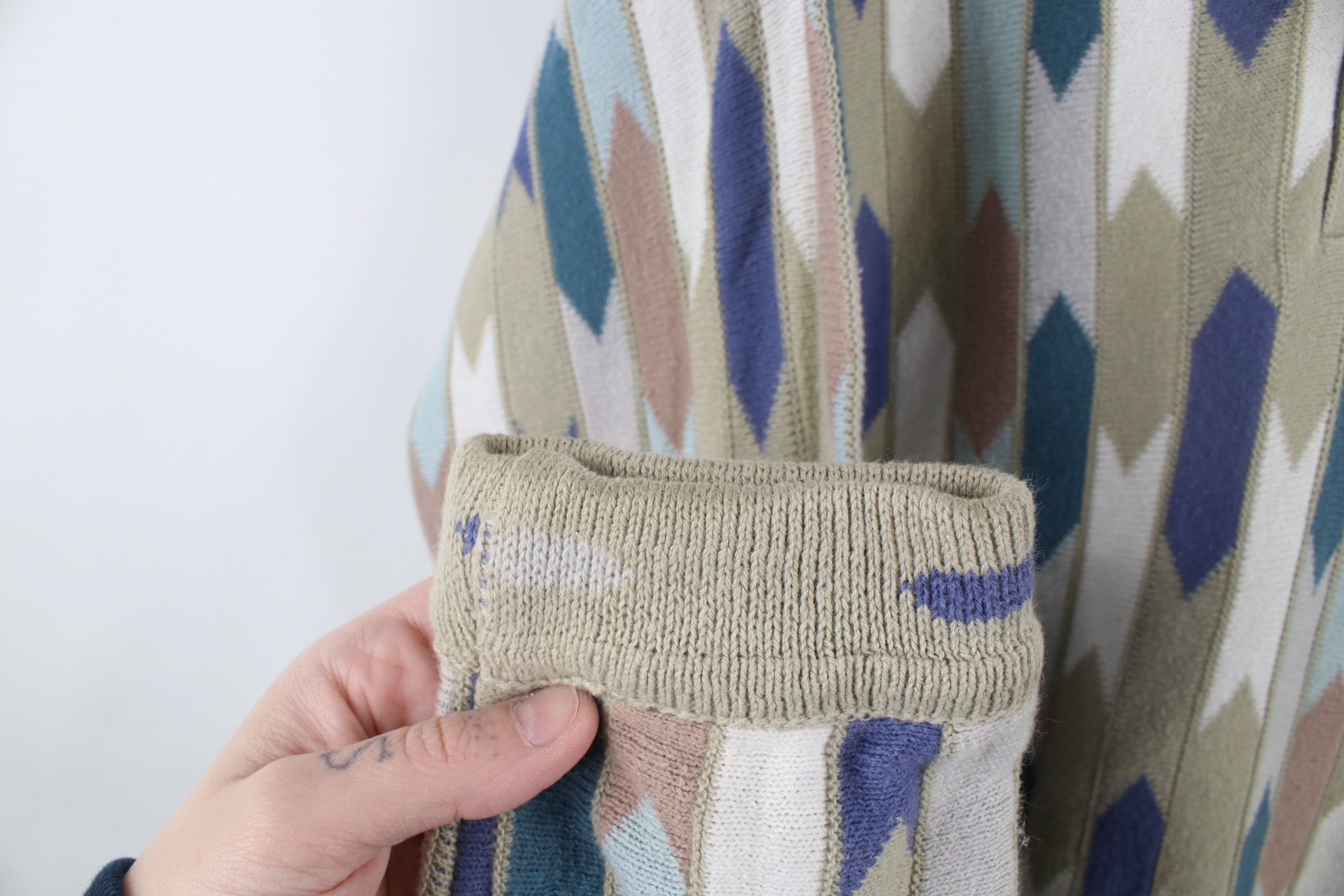 Vintage Vintage 90s Coogi Style Rainbow Knit Collared Sweater Size US M / EU 48-50 / 2 - 5 Thumbnail