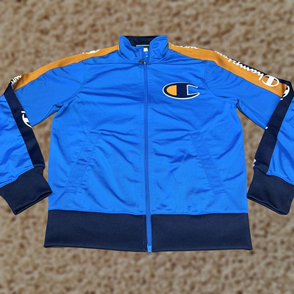 Champion Champion Jacket Mens Small Blue Colorblock Track Full Zip Logo Tape Athletic Size US S / EU 44-46 / 1 - 1 Thumbnail