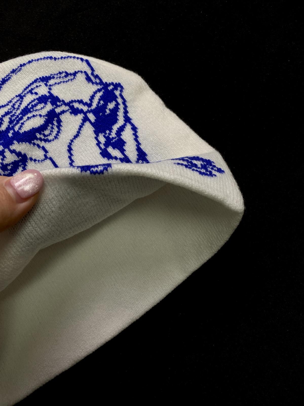 Japanese Brand deMISERABLE Ballpoint Graphic No Cuff Knit Beanie Hat White Size ONE SIZE - 3 Thumbnail