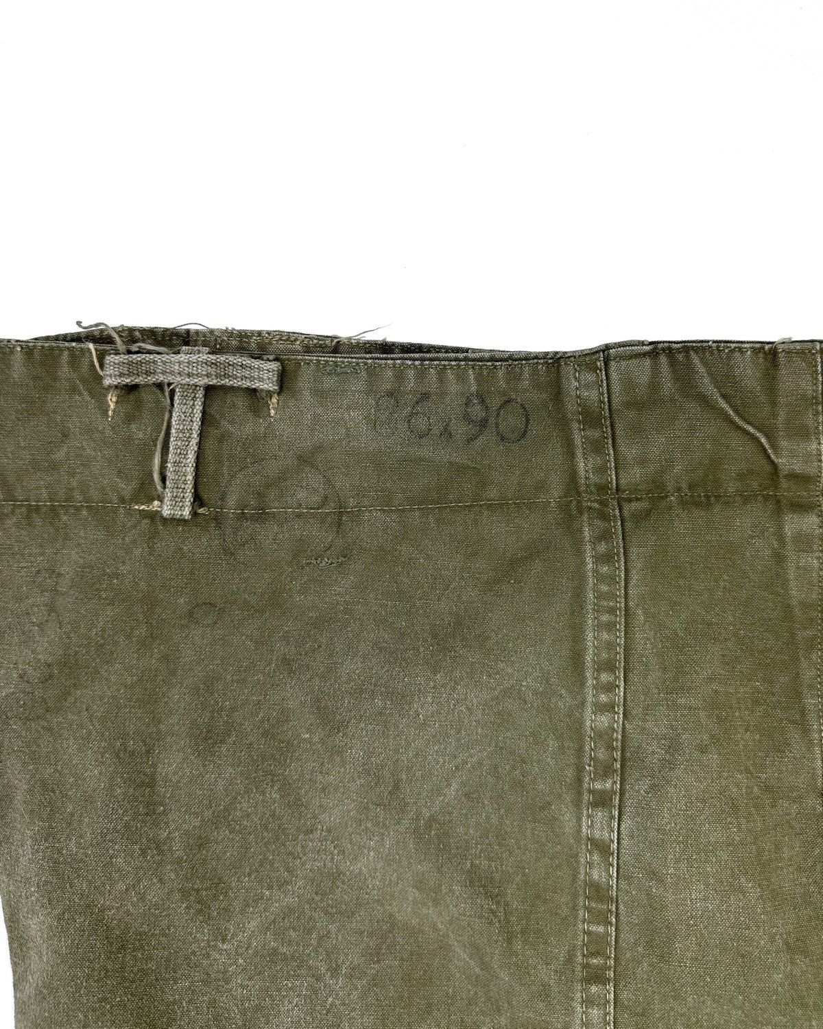Vintage 50s Olive Green Dutch Military Cargo Trousers (32x31.5) Size US 32 / EU 48 - 5 Thumbnail