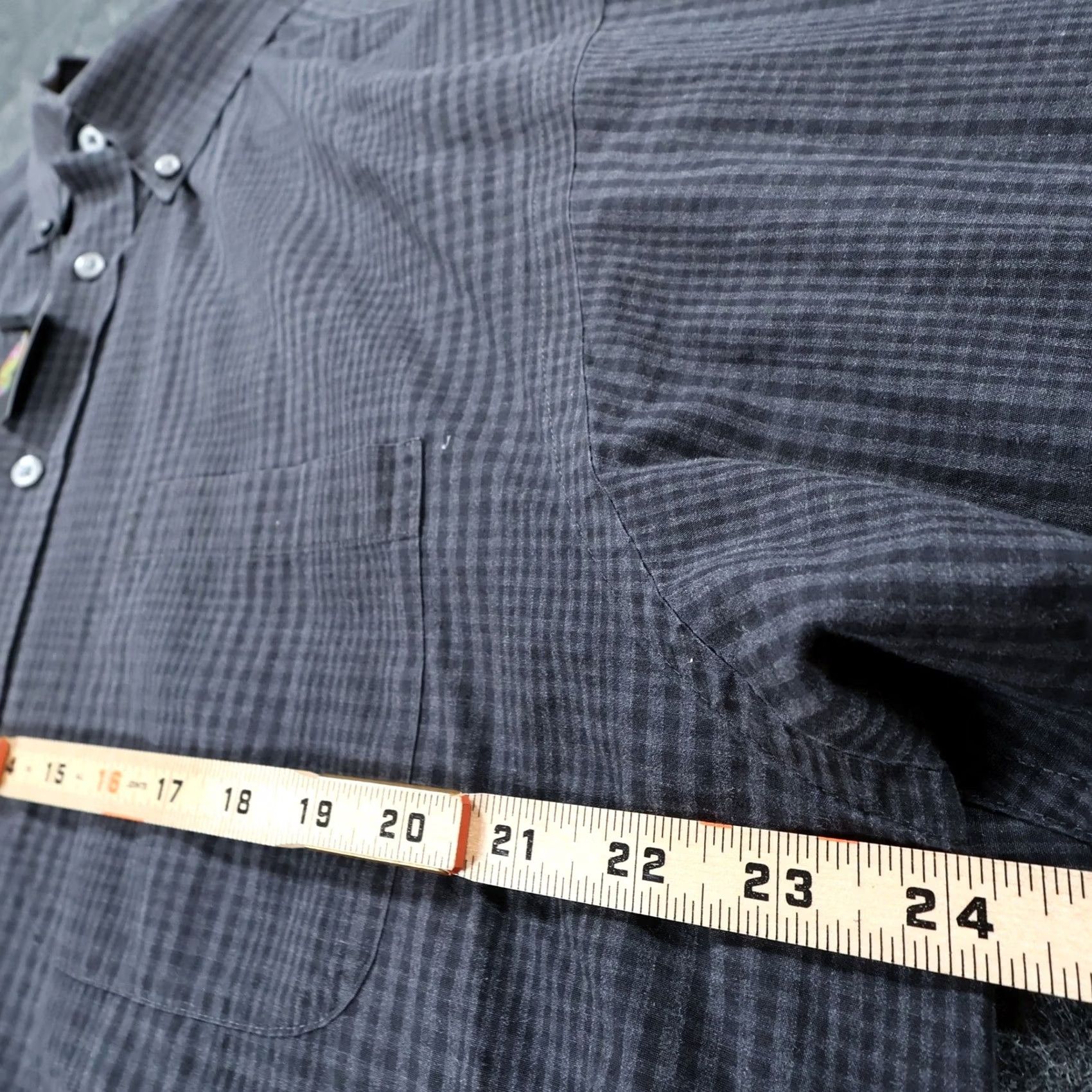 Roundtree & Yorke Roundtree & Yorke Shirt Mens L Black Button Down Gingham Plaid Cotton Size US L / EU 52-54 / 3 - 3 Thumbnail