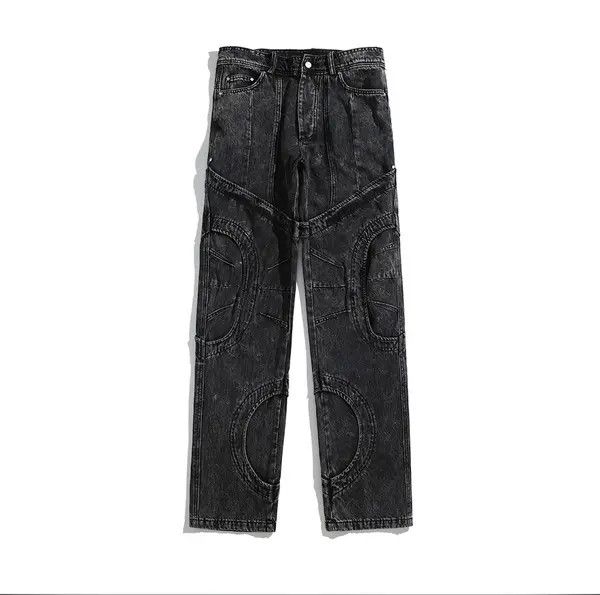 Designer Black washed Distressed jeans Opium style | Grailed