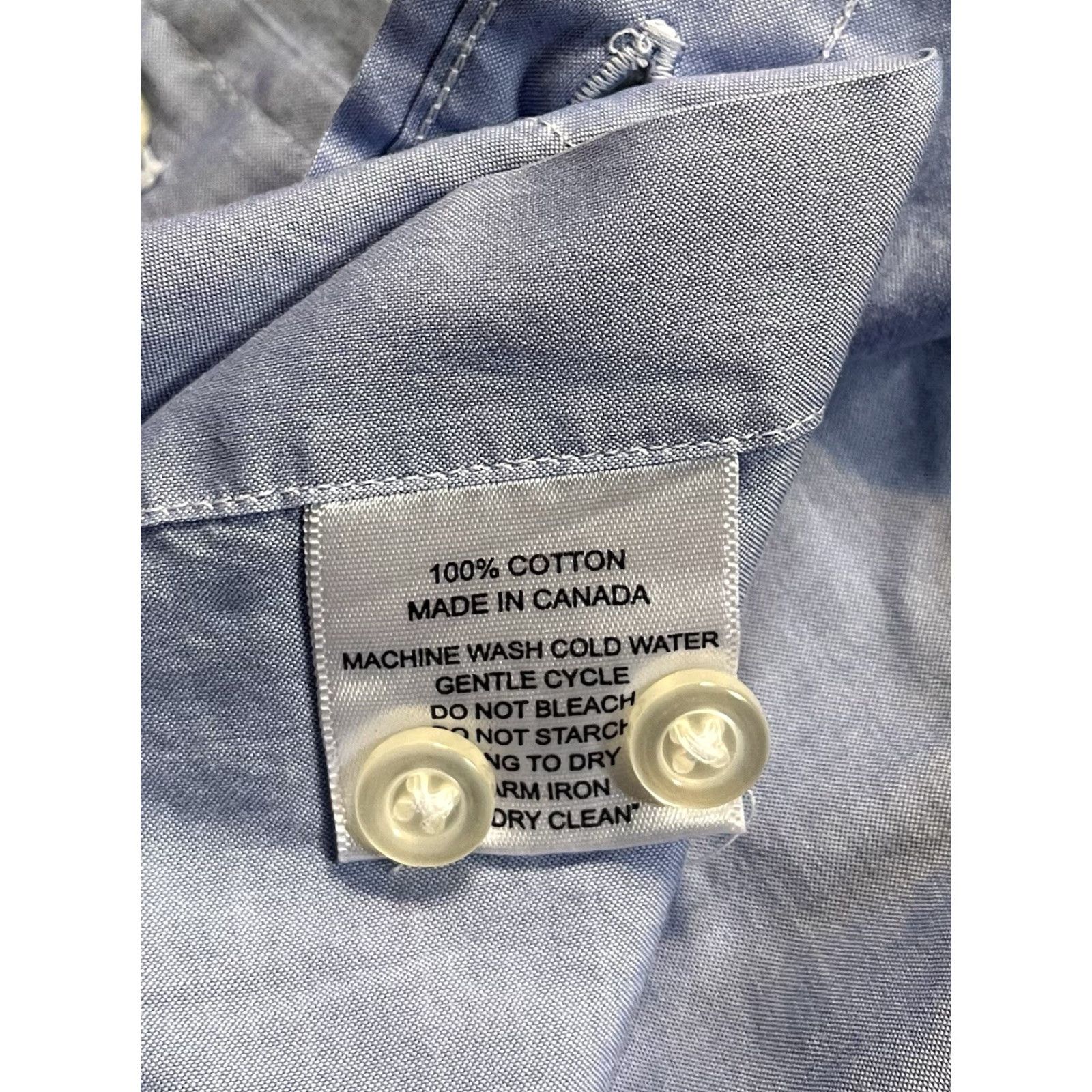 Paul Stuart Paul Stuart Dress Shirt Men’s 17 31 Blue Knit Cotton Long Sleeve Button Collared, Regular Fit, 46 Chest, 29 in, Solid, Classic Designer, Business Mens Size 46R - 5 Thumbnail