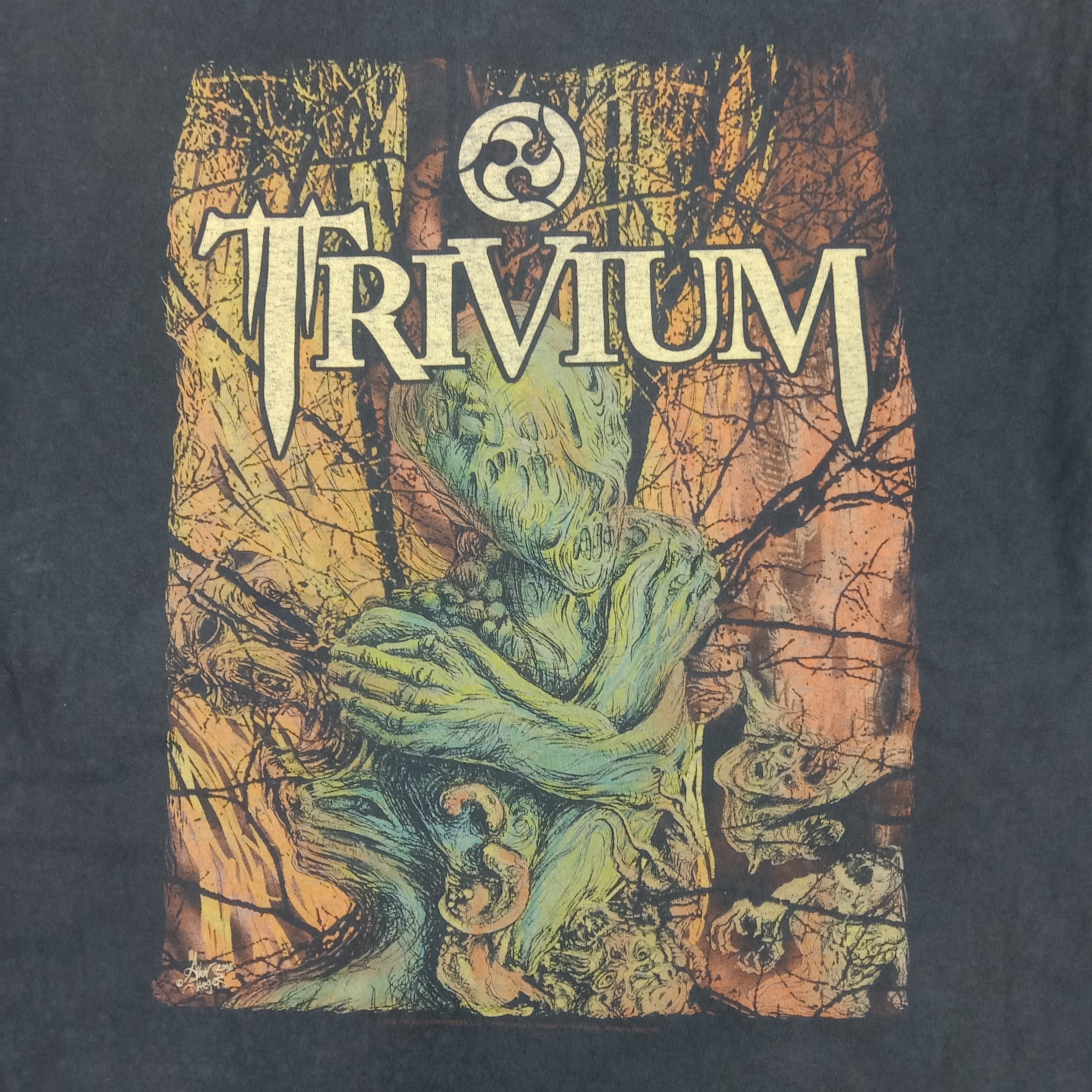 Band Tees × Vintage Trivium American Heavy Metal Band Tshirt Size US L / EU 52-54 / 3 - 2 Thumbnail