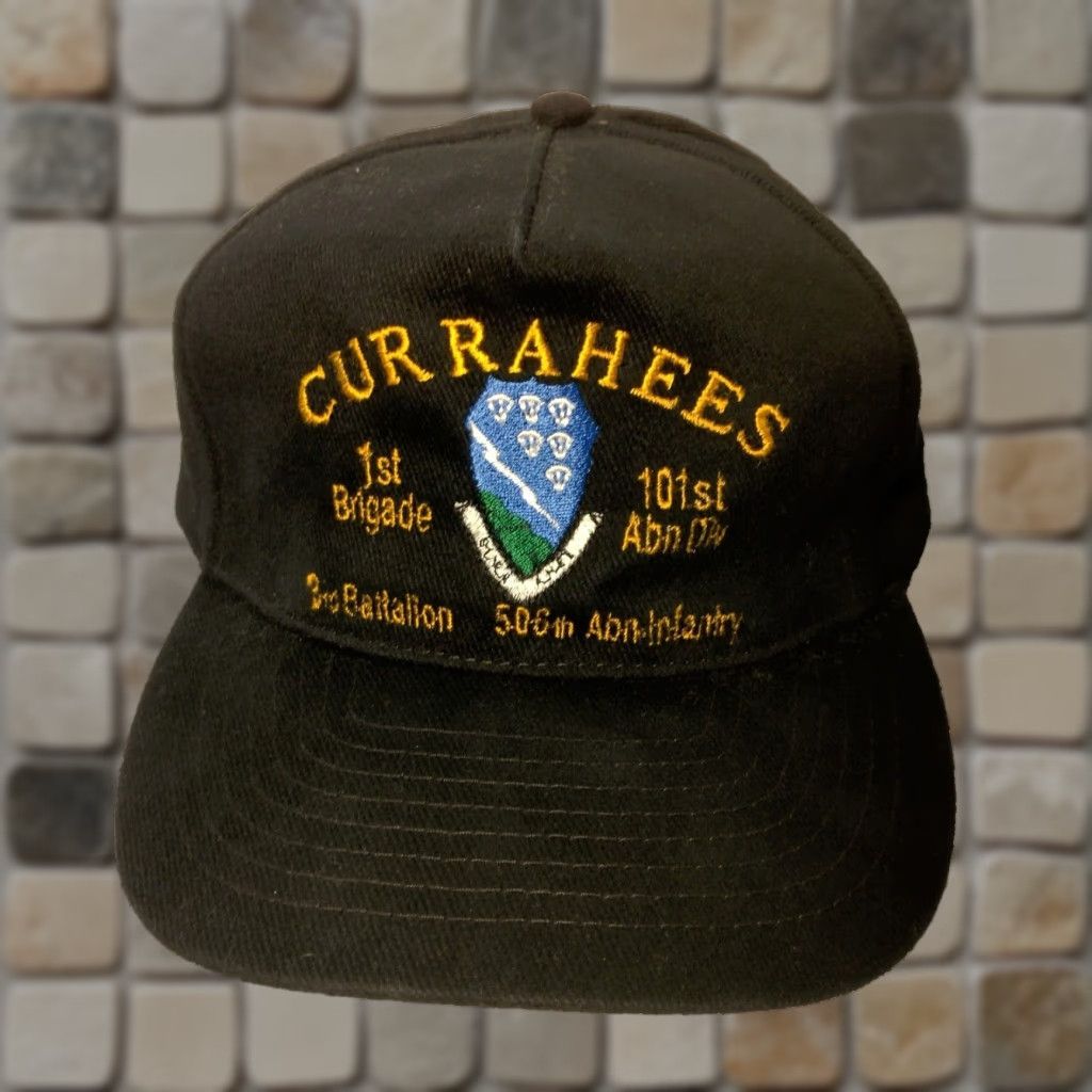Vintage VINTAGE Currahees 1st Brigade 101st Abn Div Cap Baseball Hat One Size Blue Canvas Vietnam Veteran Otto Cap Mens Adjustable Size ONE SIZE - 1 Thumbnail