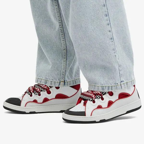 Lanvin oc11z0426 Curb Sneakers in White/Red Size US 11 / EU 44 - 6 Thumbnail