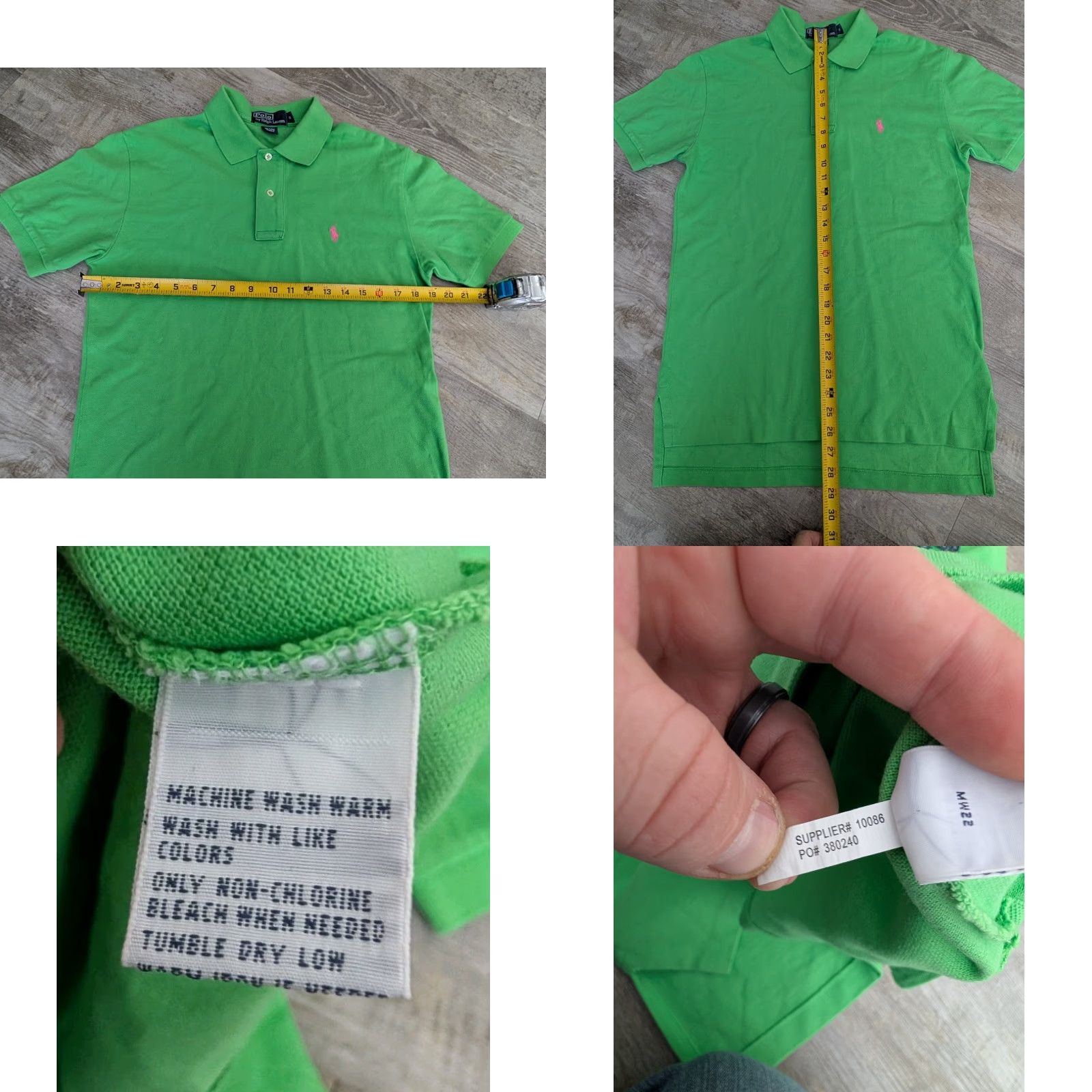 Polo Ralph Lauren Polo Ralph Lauren Shirt Mens S Green Golf Polo Pony Short Sleeve Cotton Pique Embroidered Logo Size US S / EU 44-46 / 1 - 8 Thumbnail