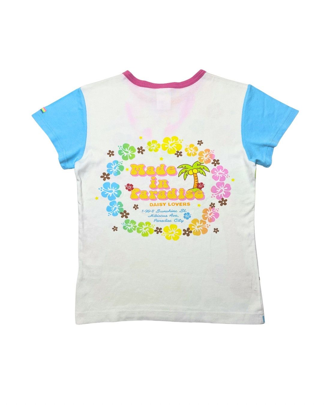 Japanese Brand Daisy Lovers Tropical Rainbow Flower Tee Size S / US 4 / IT 40 - 2 Thumbnail