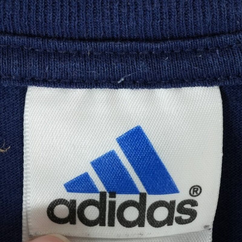 Adidas Vintage Adidas T-Shirt Mens XL Navy Blue 3 Stripe Logo Size US XL / EU 56 / 4 - 4 Thumbnail