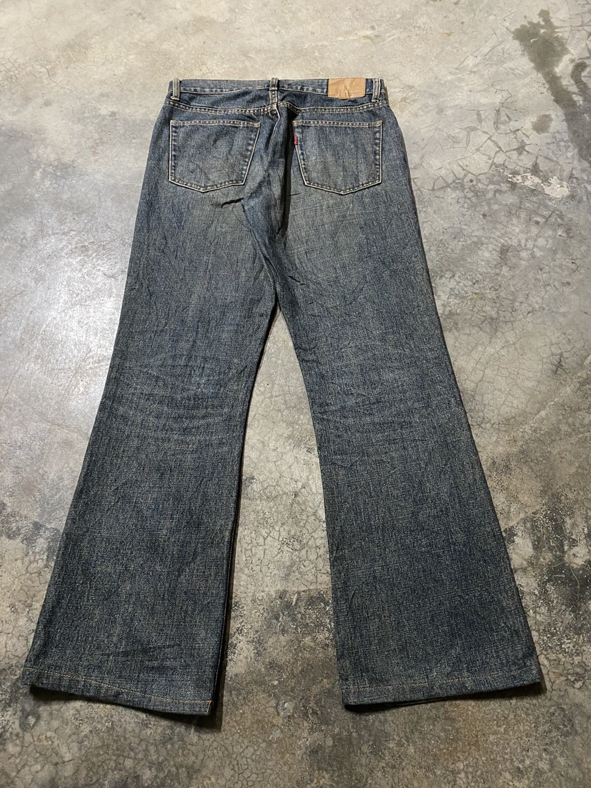 Japanese Brand Flare Jeans Japanese Bobson Mud Rusty Distressed Baggy Jeans Size US 31 - 10 Thumbnail
