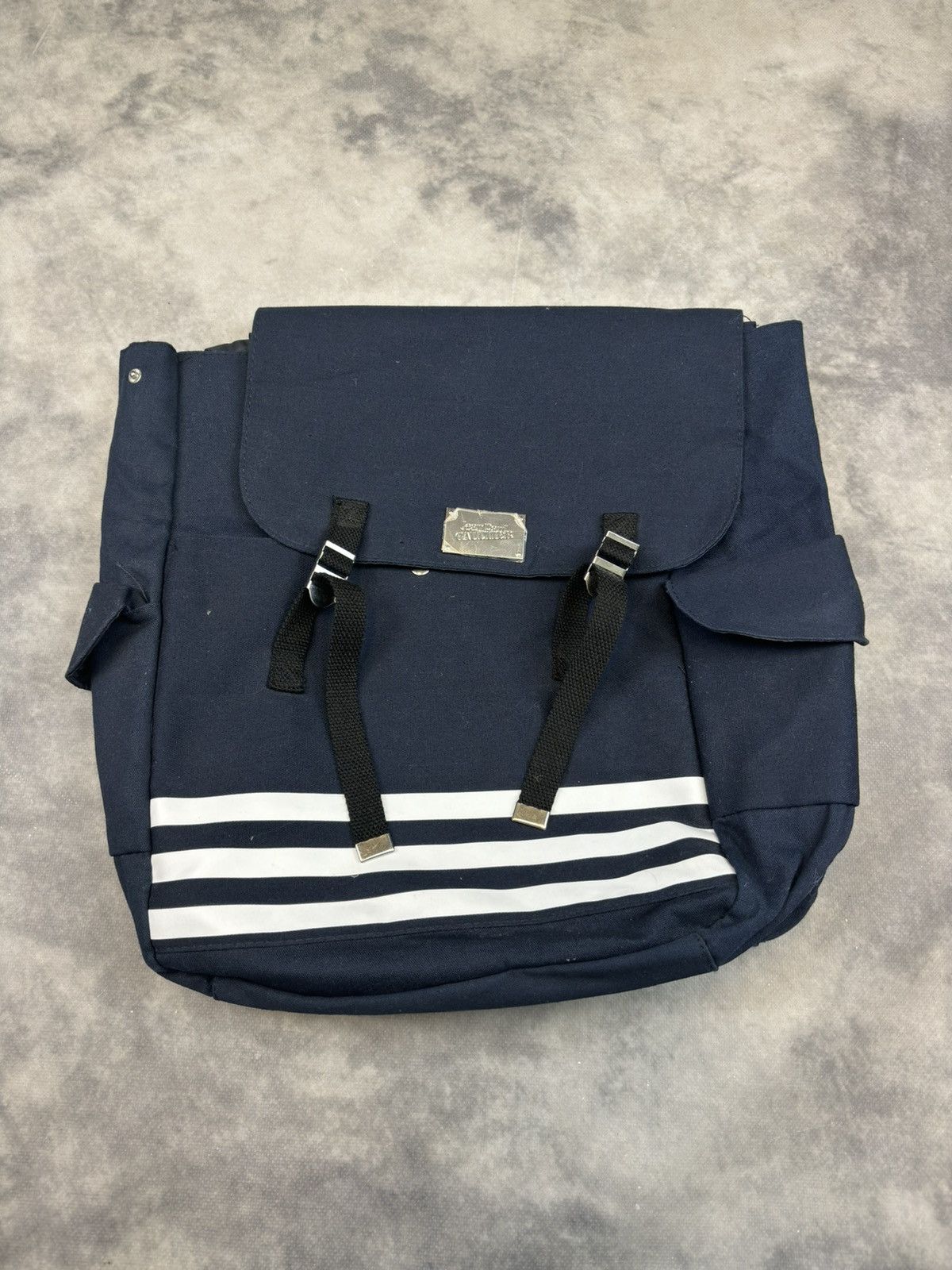 Jean Paul Gaultier JPG Jean Paul Gaultier logo canvas backpack navy Size ONE SIZE - 1 Thumbnail