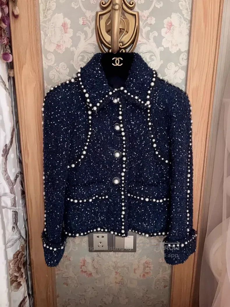 Chanel Chanel Ground-controlled pearl jacket Size XXS / US 00 / IT 34 - 1 Thumbnail