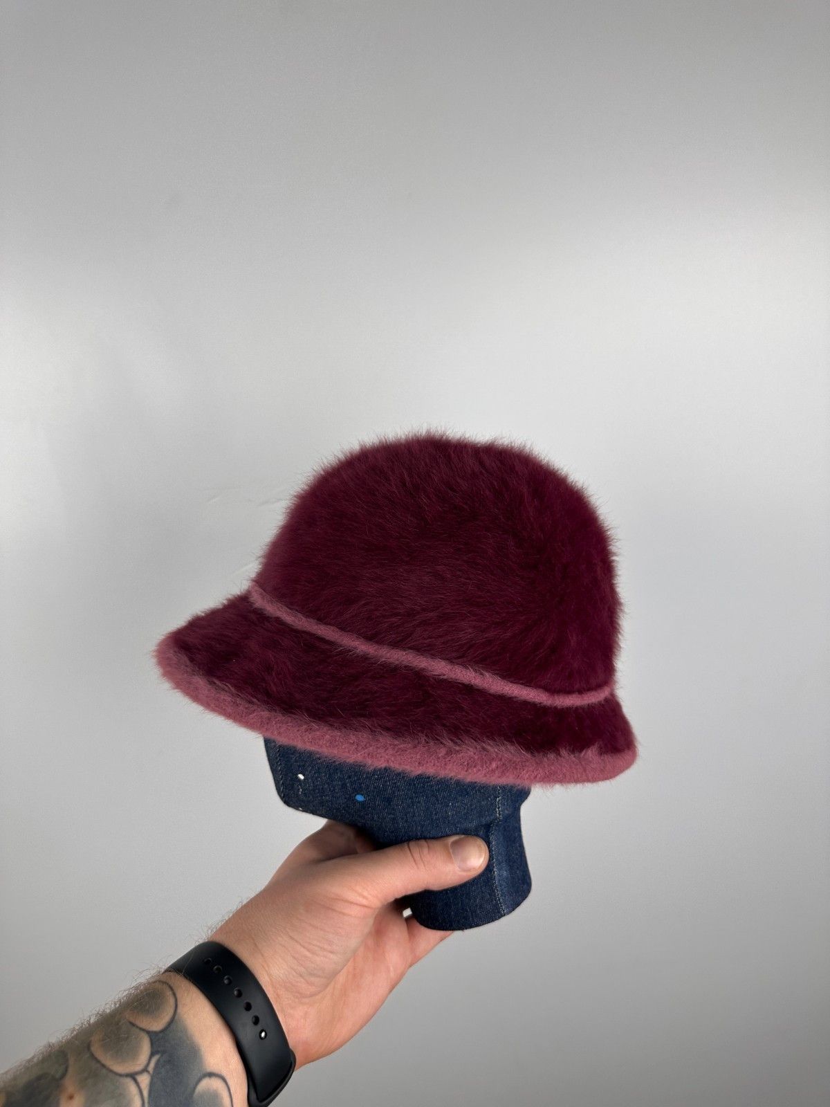 Kangol Kangol Fugora Astra Angora Fur Bucket Hat Plum One Size Size ONE SIZE - 3 Thumbnail