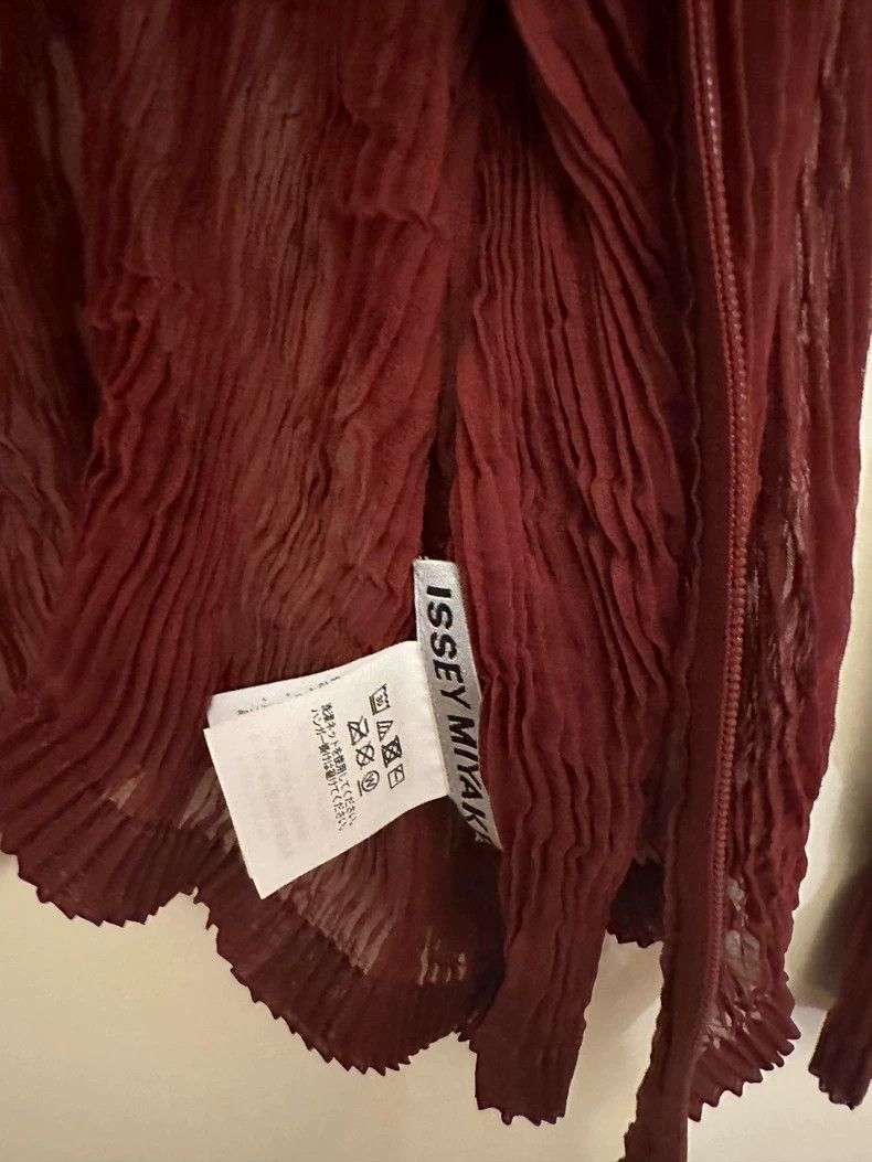 Issey Miyake Issey Miyake Red see-through cardigan Size M / US 6-8 / IT 42-44 - 3 Thumbnail