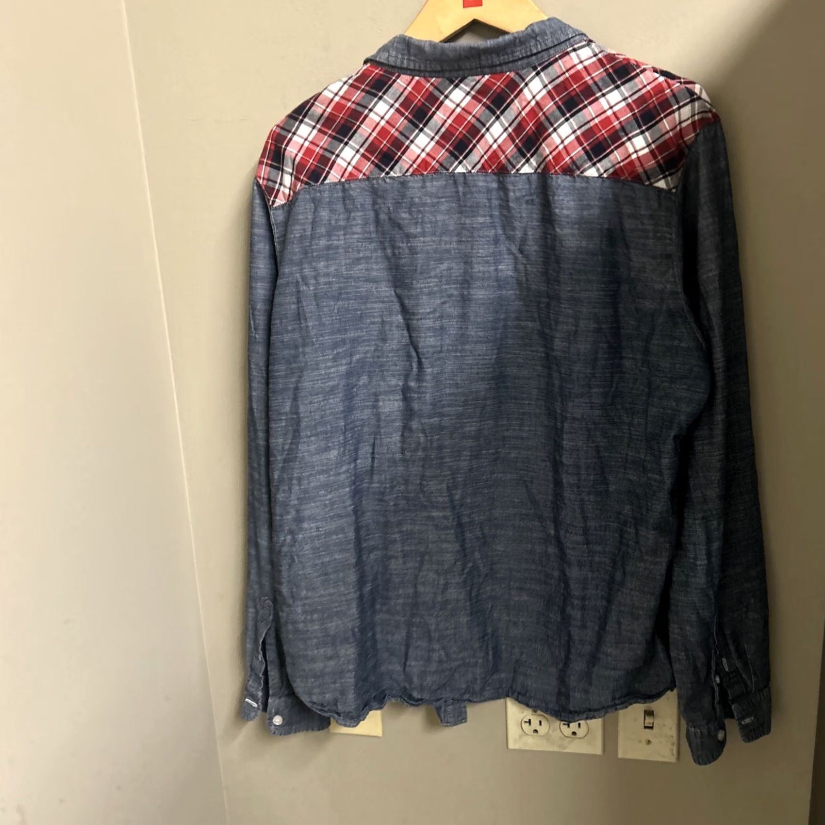 Denime Cary LaScala Button-Up Shirt Denim Lightweight USA Pattern Striped Long Sleeve Blue Cotton Men XXL Regular Authentic San Francisco USA Made Size US S / EU 44-46 / 1 - 5 Thumbnail