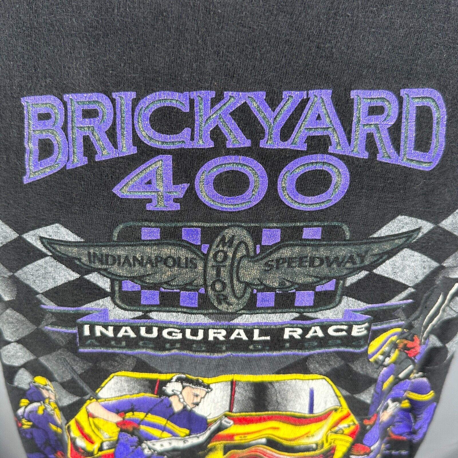 Logo 7 Vintage Logo 7 Nascar T-Shirt Men’s XL Black Brickyard 400 Size US XL / EU 56 / 4 - 2 Thumbnail