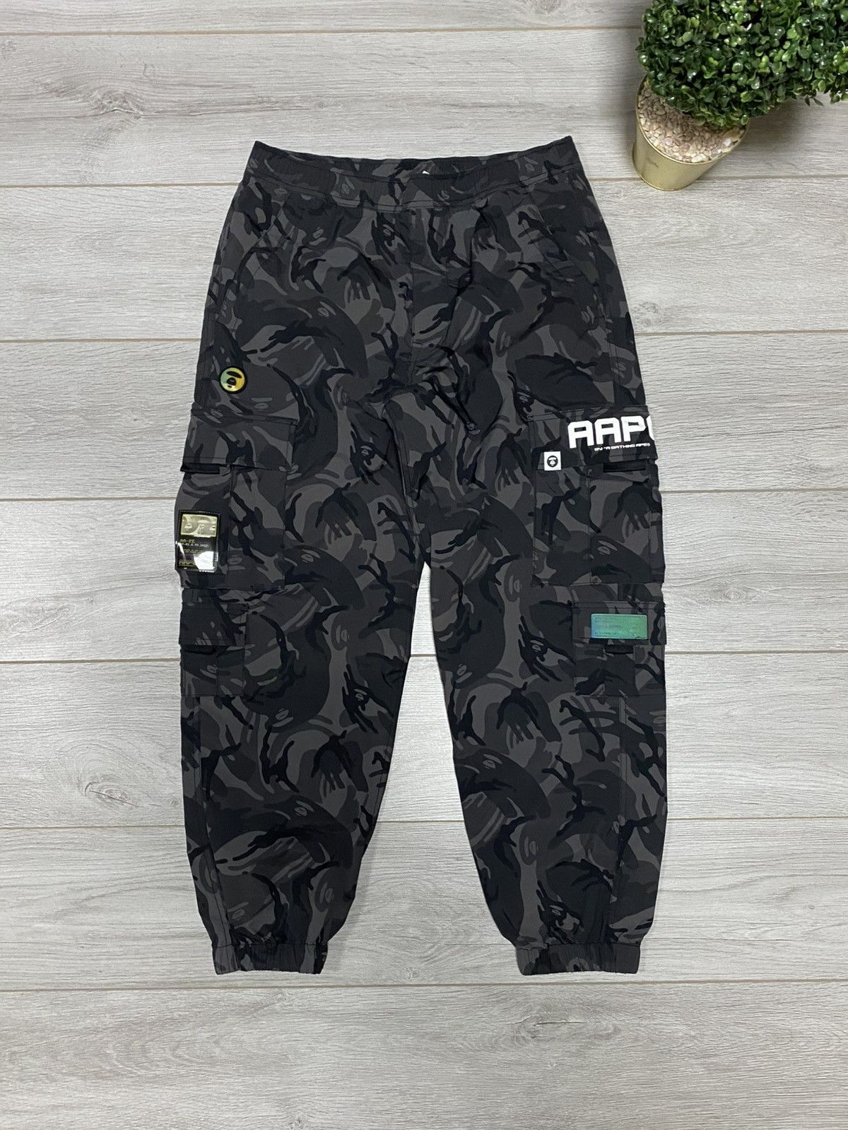 Bape Aape Bape 🦧 cargo multipocket camo big logo pants eb0 Size US 34 / EU 50 - 1 Thumbnail